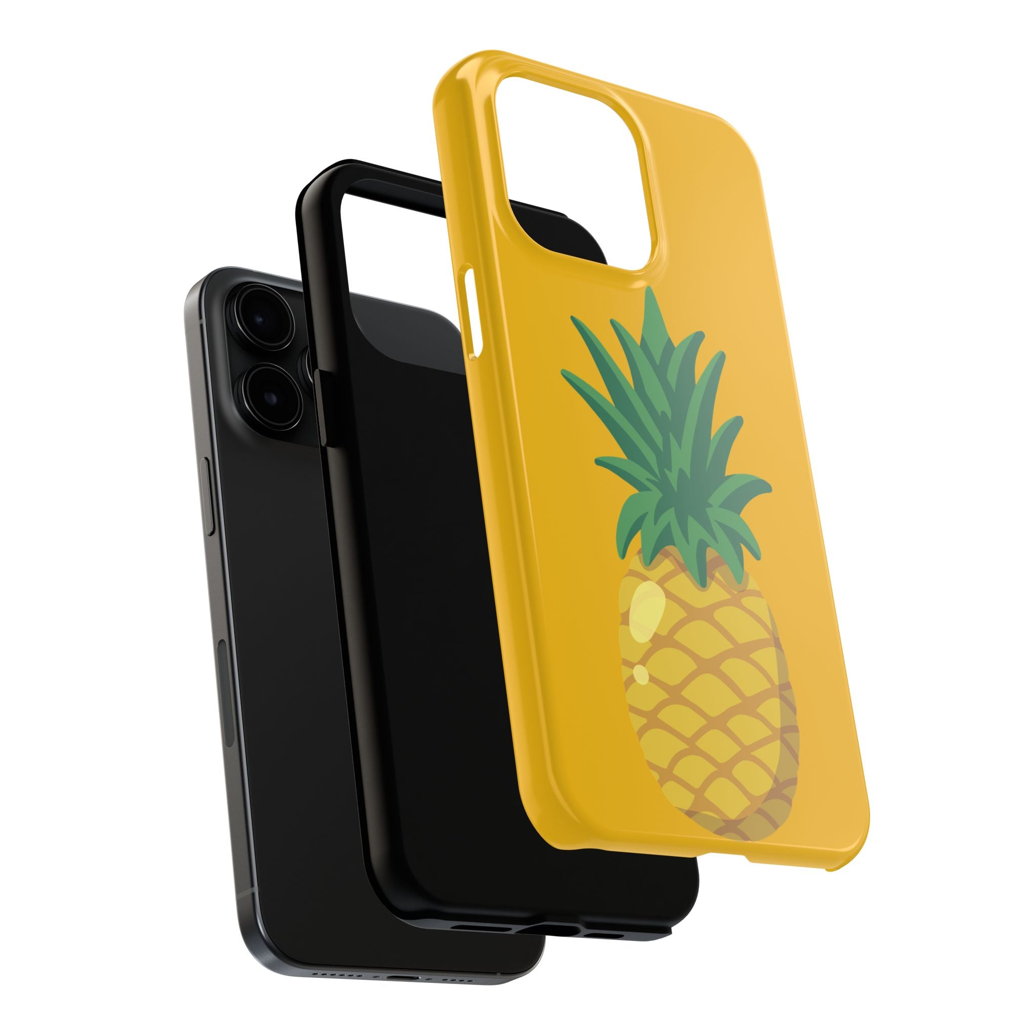 Pineapple Tough Phone Case — Bright Yellow Protective Phone Cover