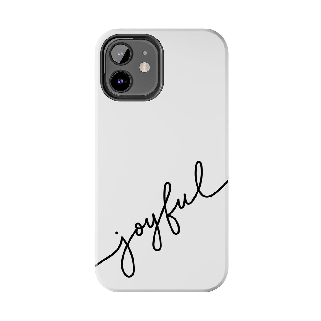 Joyful Tough Phone Case — Minimal Script Protective Phone Cover