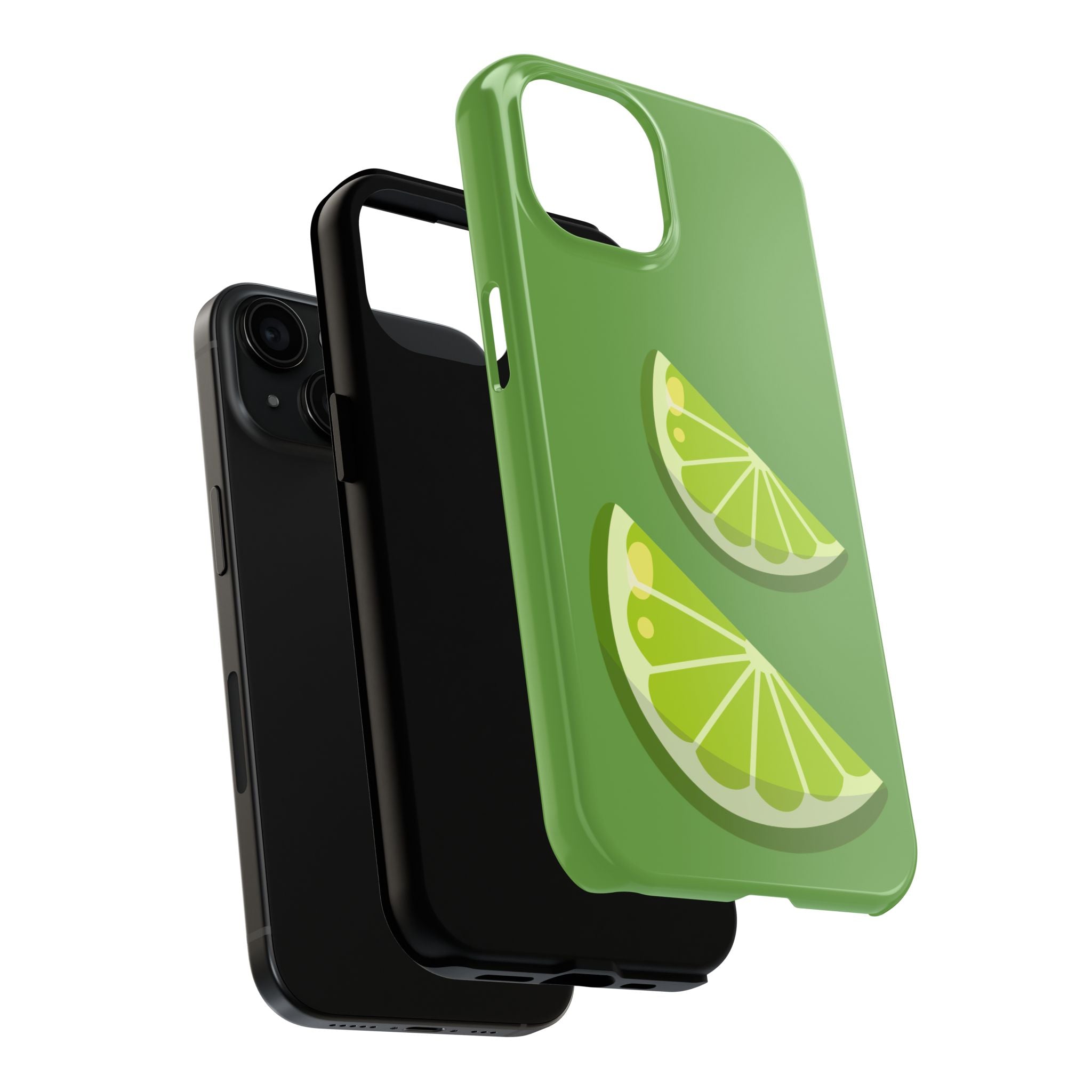 Lime Slice Tough Phone Case — Bright Green Citrus Protective Cover