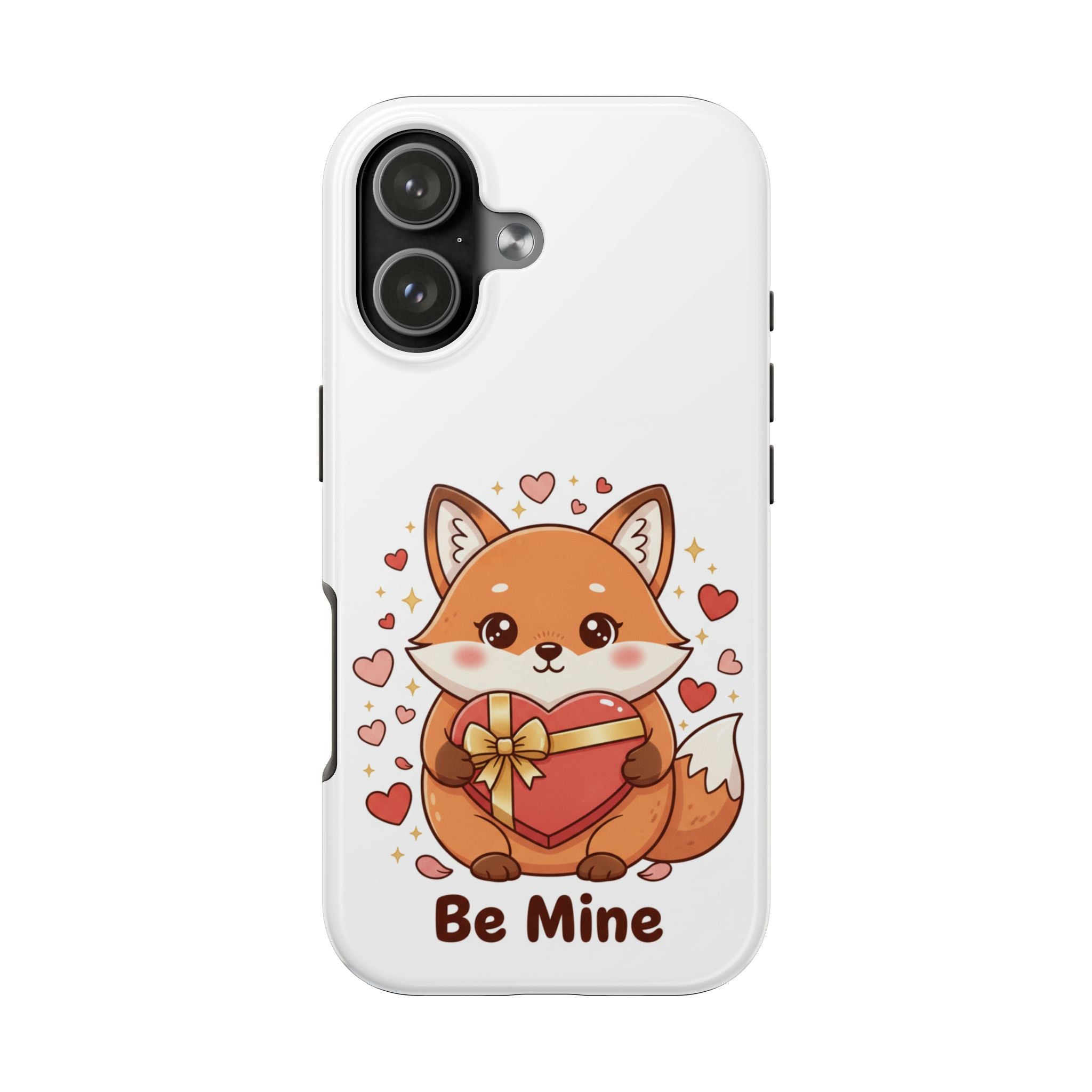Phone Case — Cute Valentine Fox 'Be Mine' Protective Tough Case