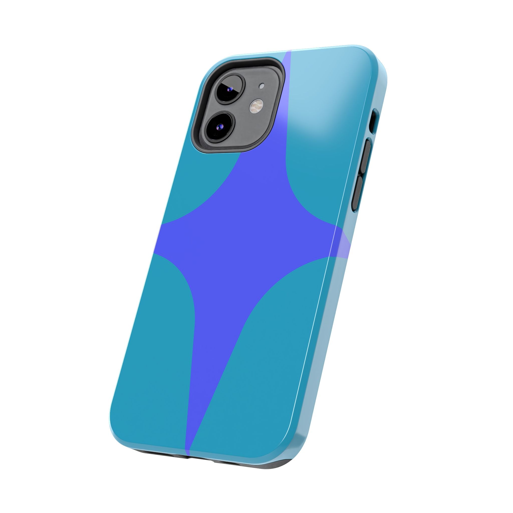 Teal & Indigo Starburst Tough Phone Case — Durable Protective Phone Case