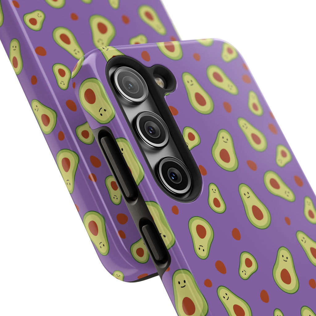 Avocado Pattern Tough Phone Case — Cute Purple Avocado Phone Cover