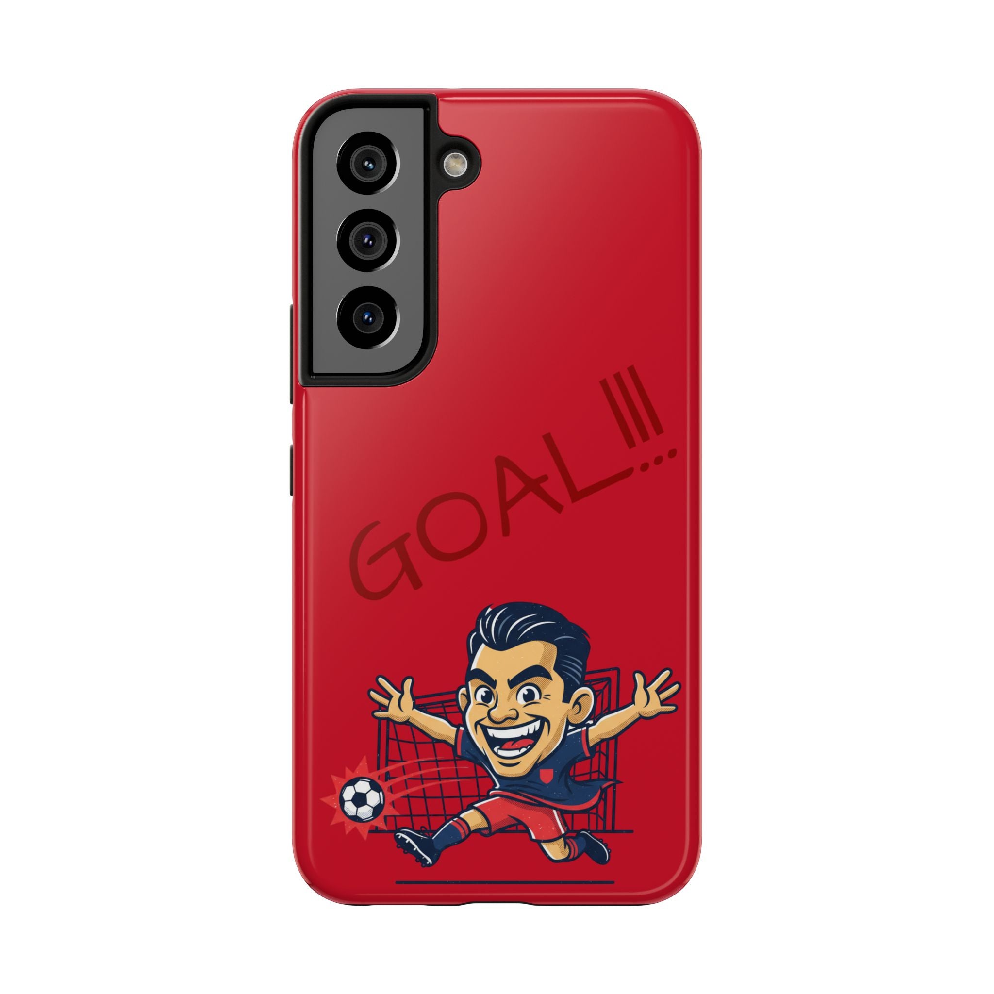 Phone Case — 'GOAL!!!' Cartoon Soccer Player Tough Protective Case