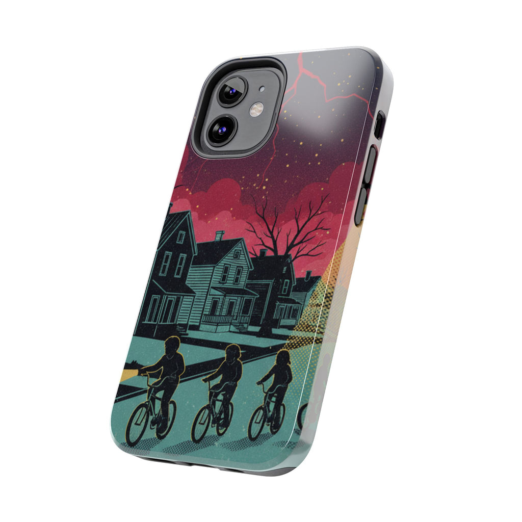 Tough Phone Case — Nostalgic Night Bike Ride Sky Design