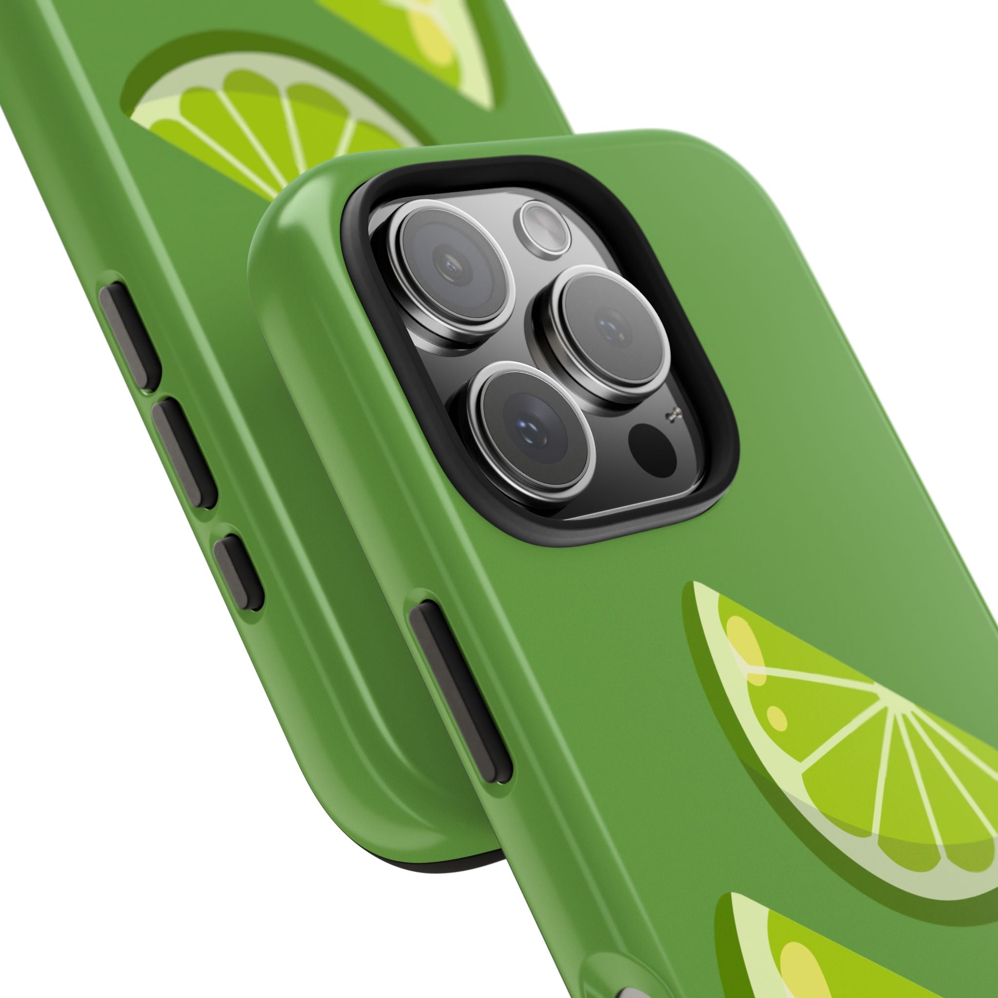 Lime Slice Tough Phone Case — Bright Green Citrus Protective Cover