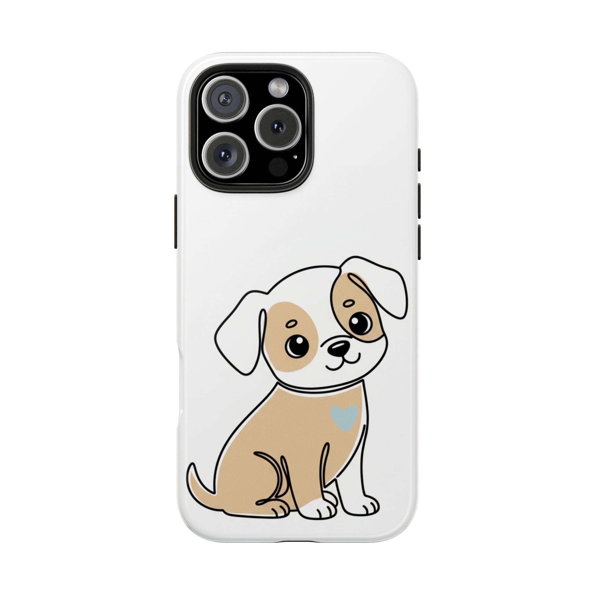 Cute Puppy Tough Phone Case – Cartoon Dog Protective Phone Cover