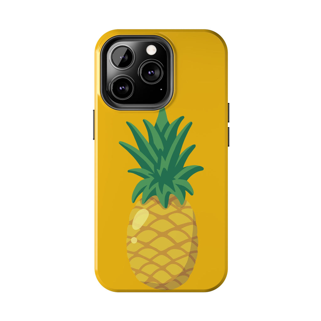 Pineapple Tough Phone Case — Bright Yellow Protective Phone Cover
