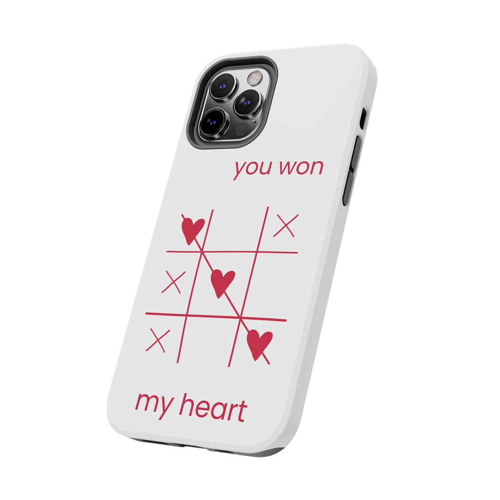Tough Phone Case — "You Won My Heart" Tic-Tac-Toe Valentine Phone Cover