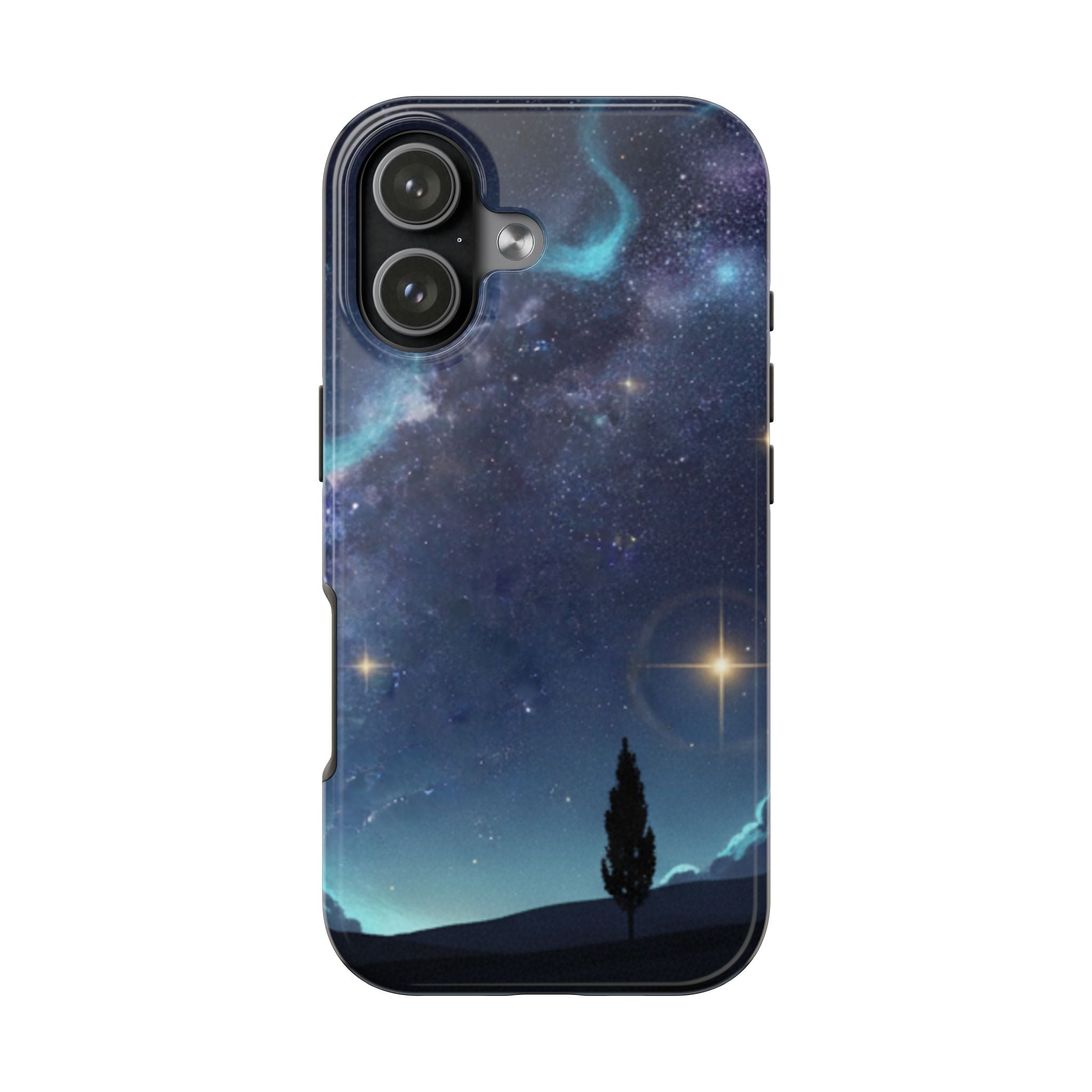 Galaxy Night Sky Tough Phone Case — Starry Landscape Protective Phone Cover