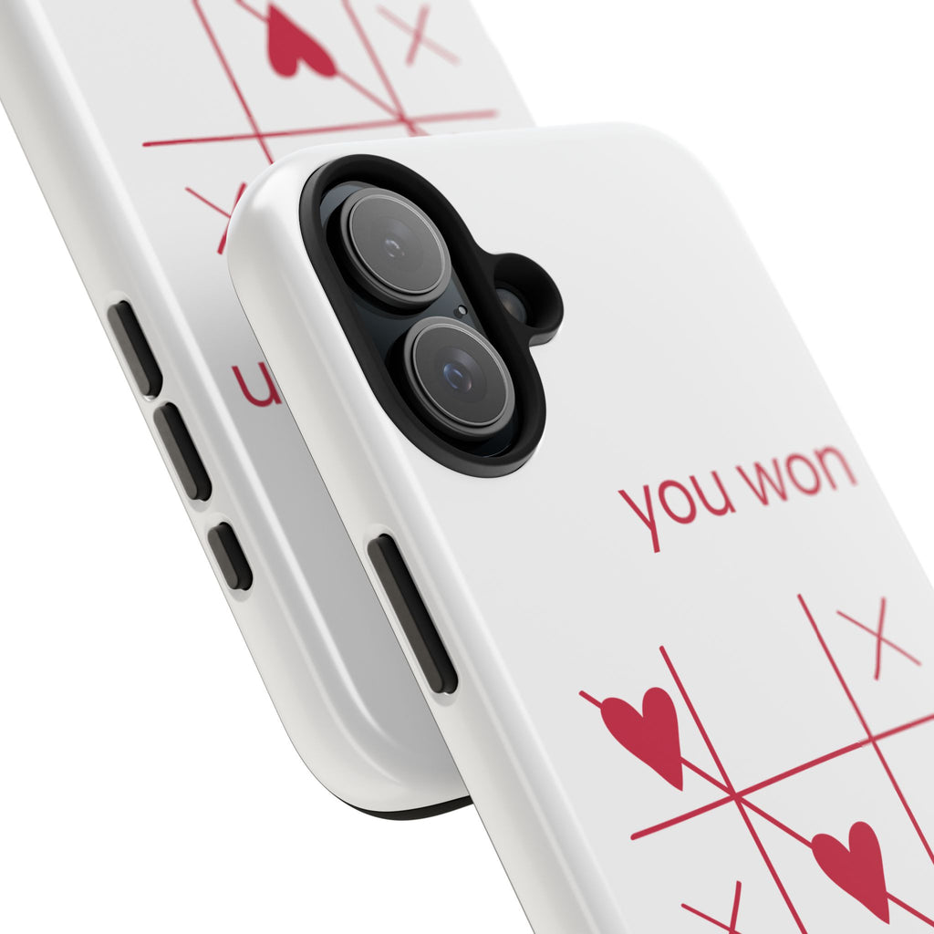 Tough Phone Case — "You Won My Heart" Tic-Tac-Toe Valentine Phone Cover