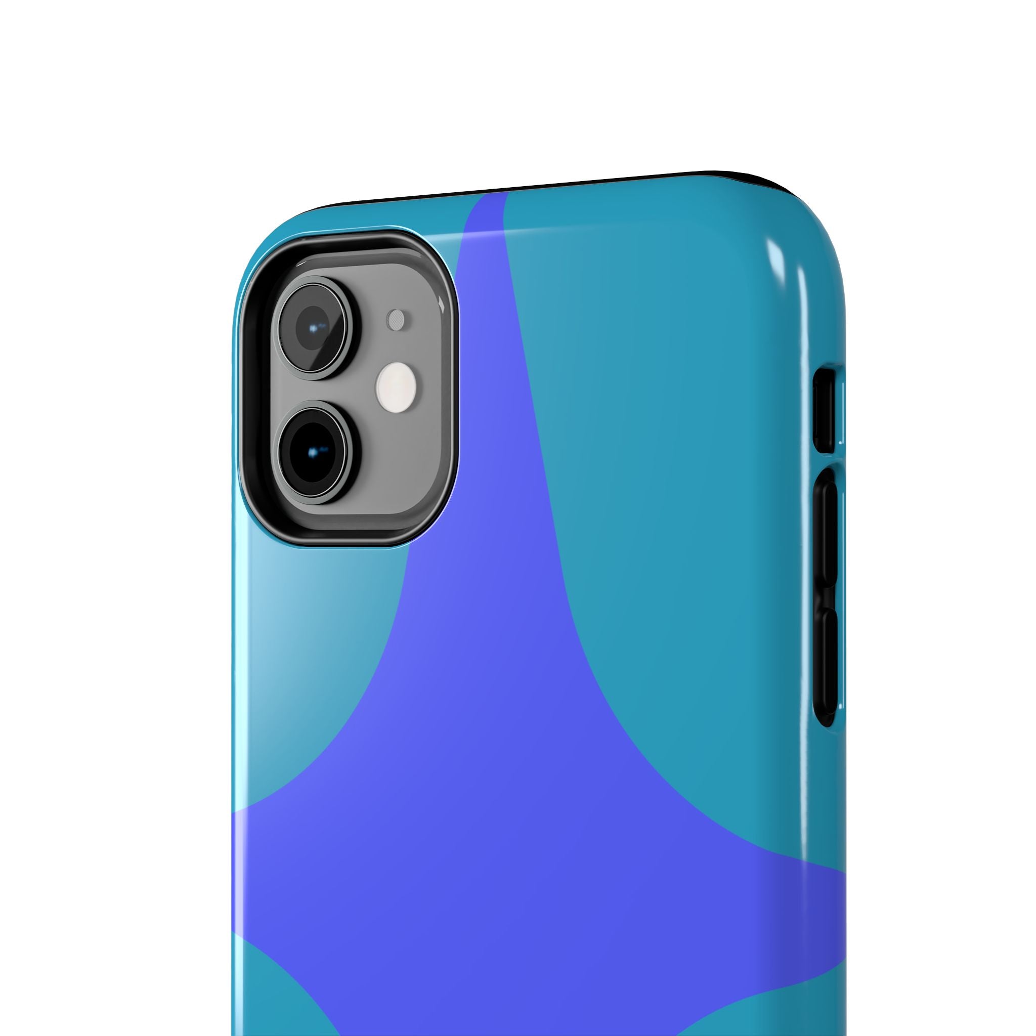 Teal & Indigo Starburst Tough Phone Case — Durable Protective Phone Case