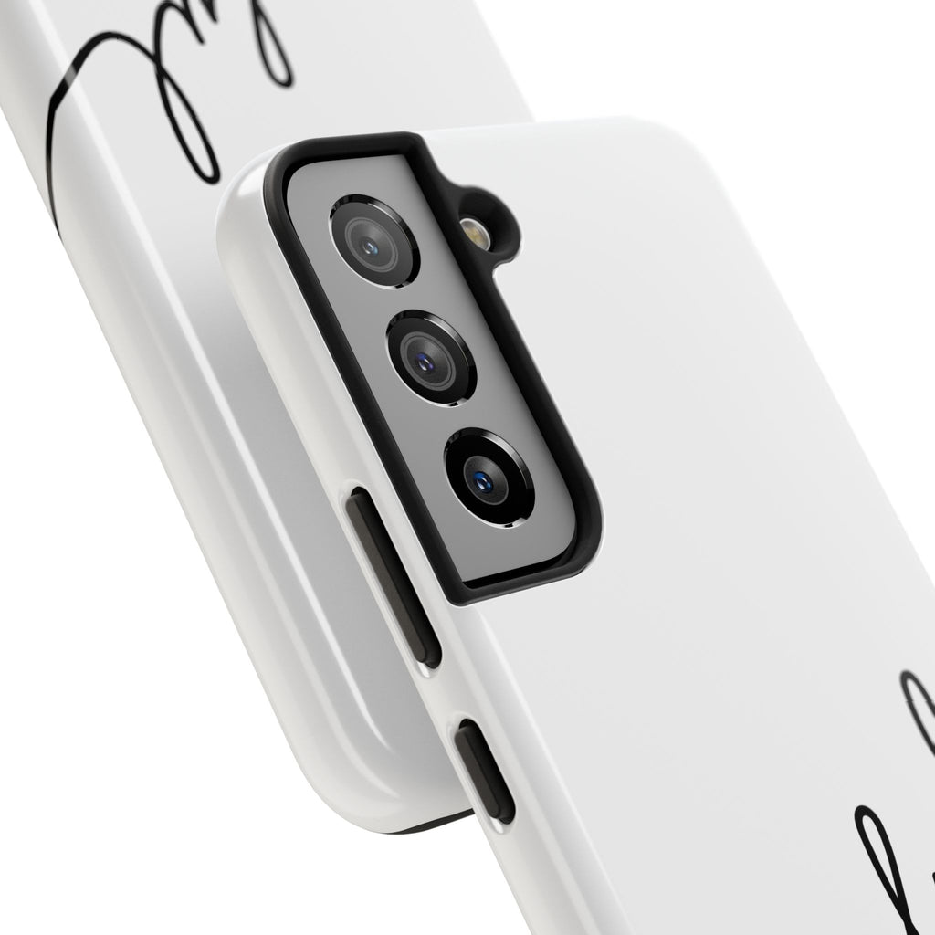Joyful Tough Phone Case — Minimal Script Protective Phone Cover