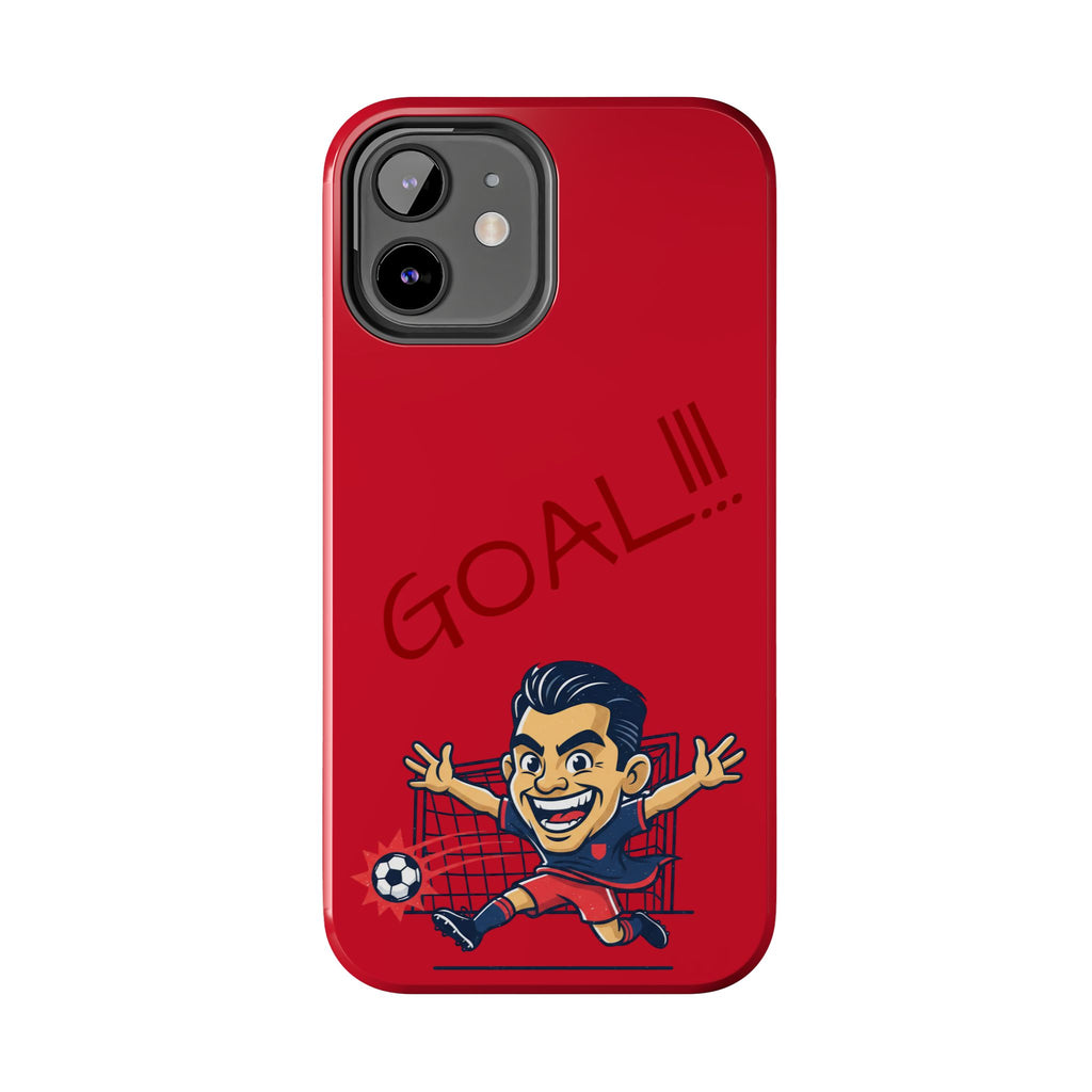 Phone Case — 'GOAL!!!' Cartoon Soccer Player Tough Protective Case