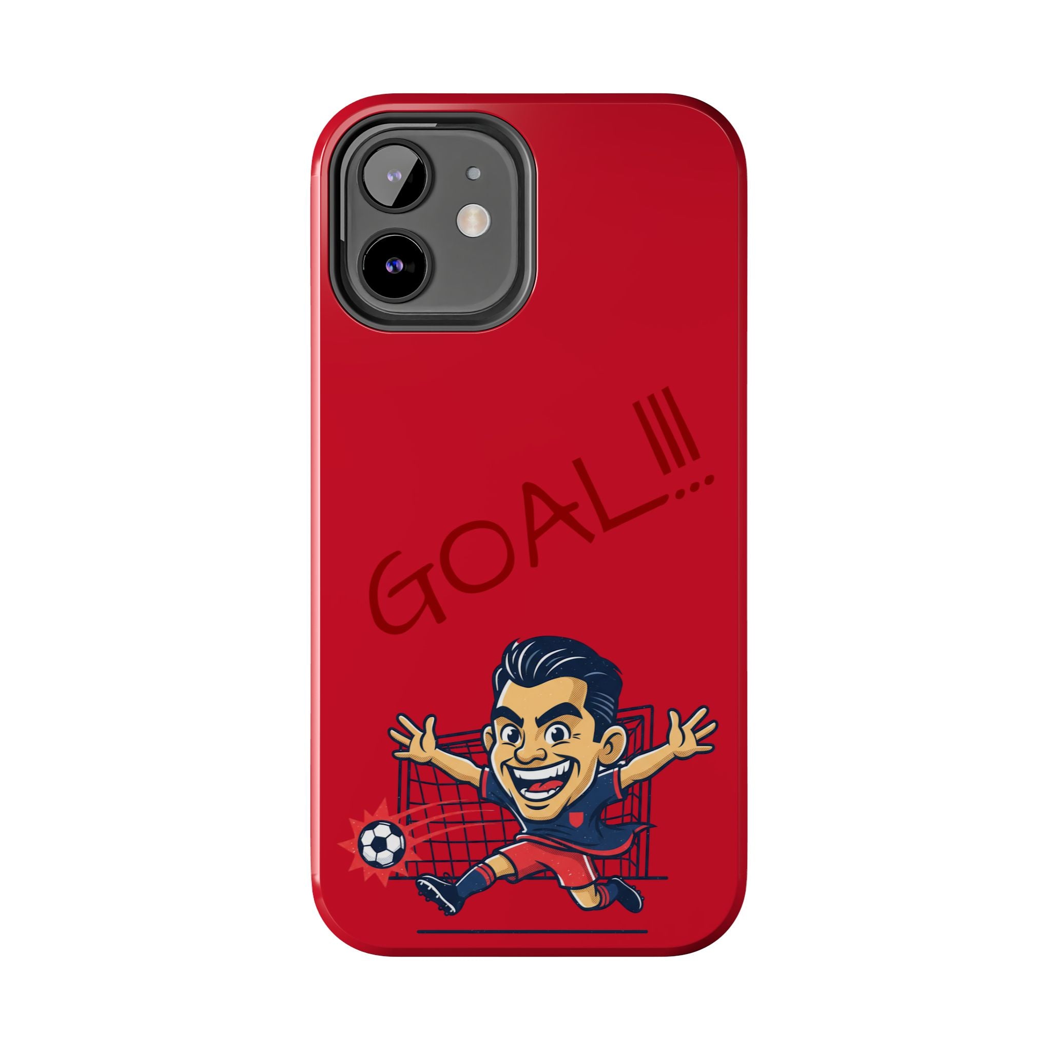 Phone Case — 'GOAL!!!' Cartoon Soccer Player Tough Protective Case