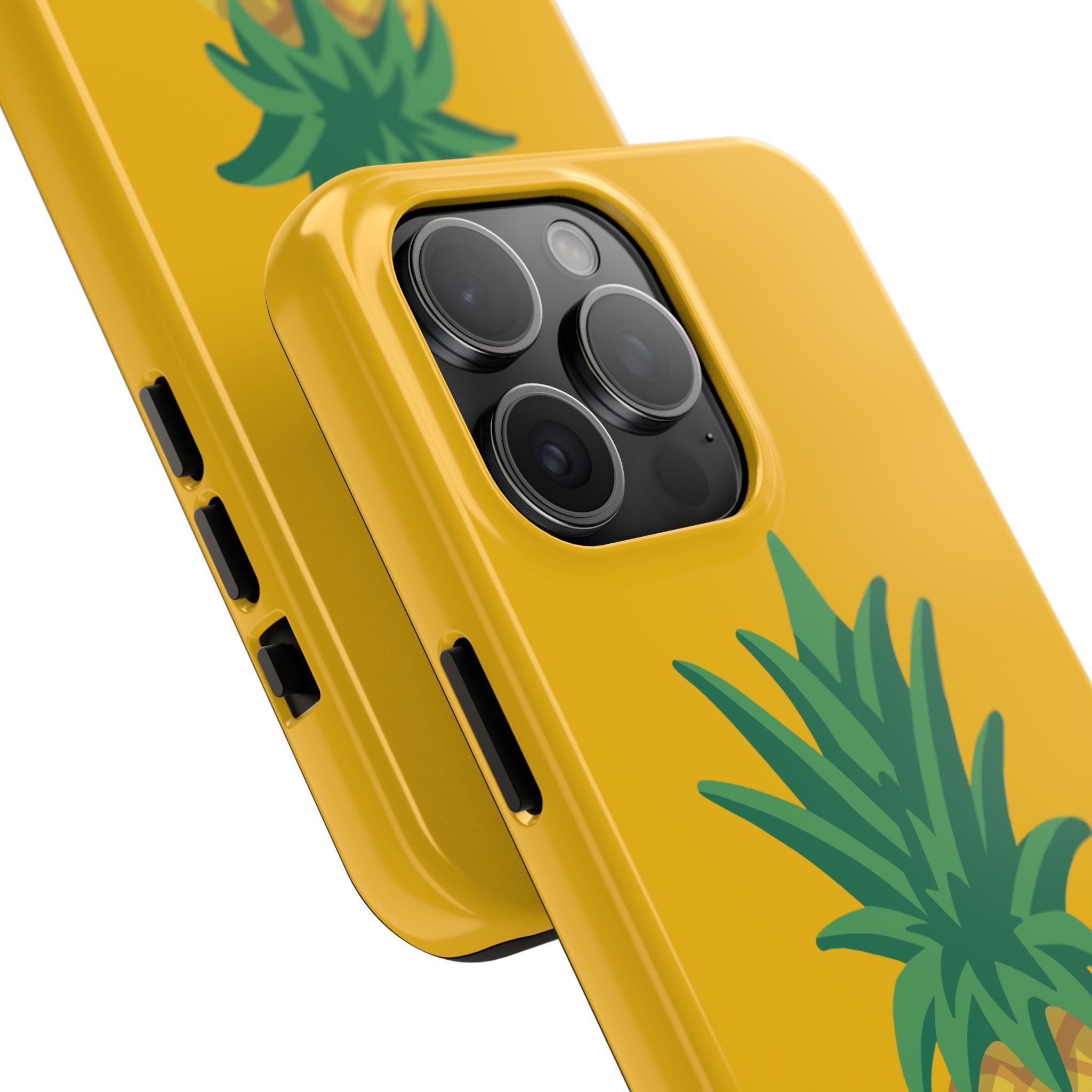 Pineapple Tough Phone Case — Bright Yellow Protective Phone Cover