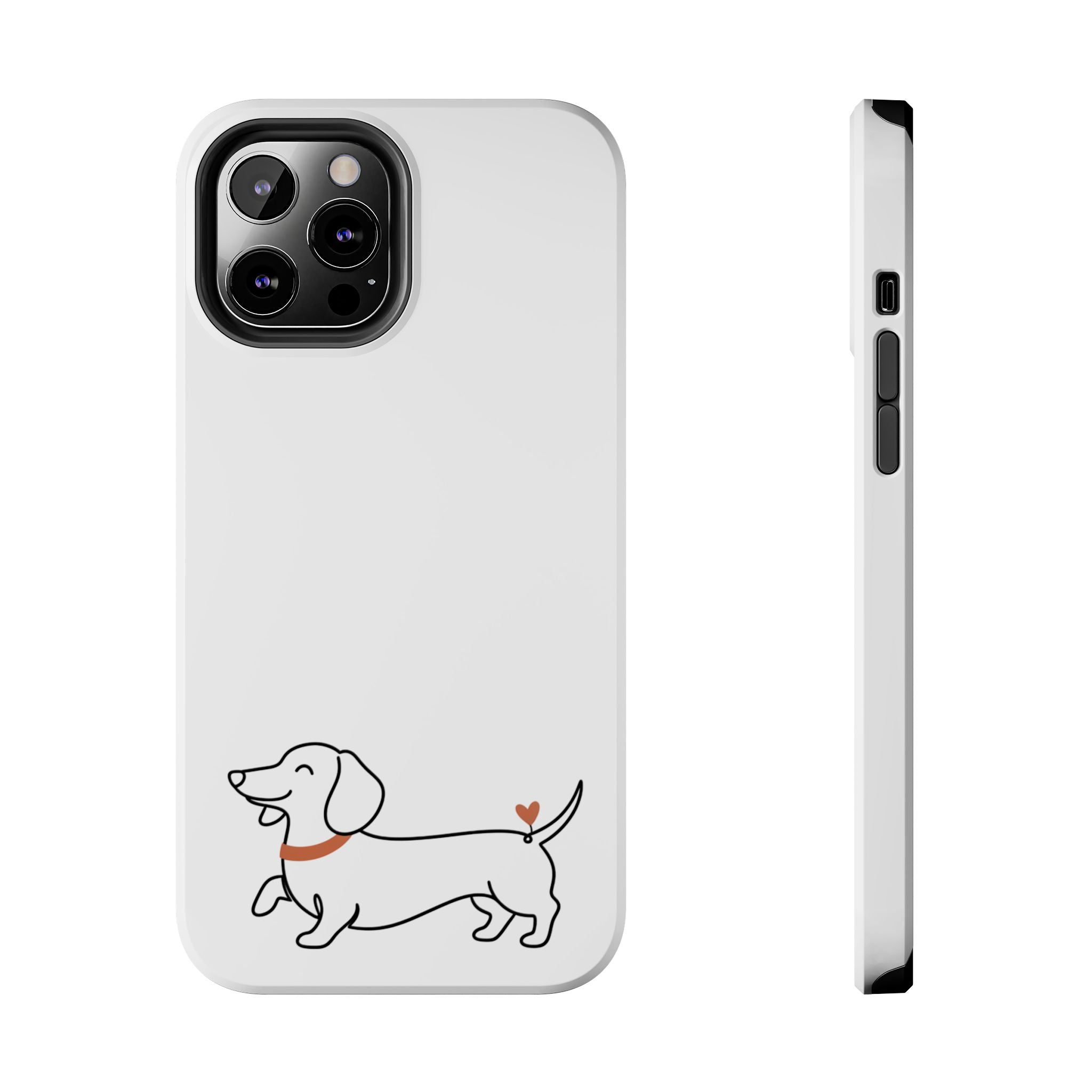 Dachshund Heart Tough Phone Case – Cute Wiener Dog Protective Phone Cover