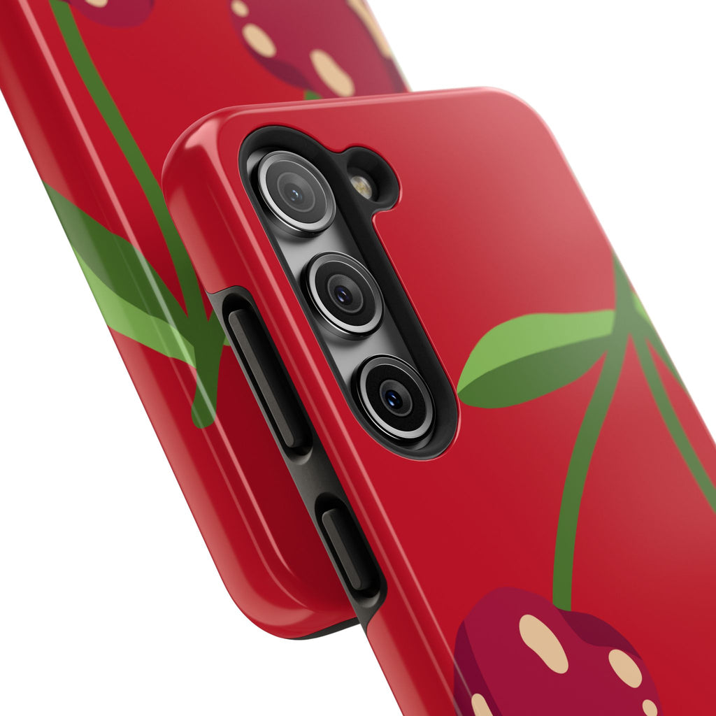 Cherry Red Tough Phone Case — Cute Retro Fruit iPhone Case