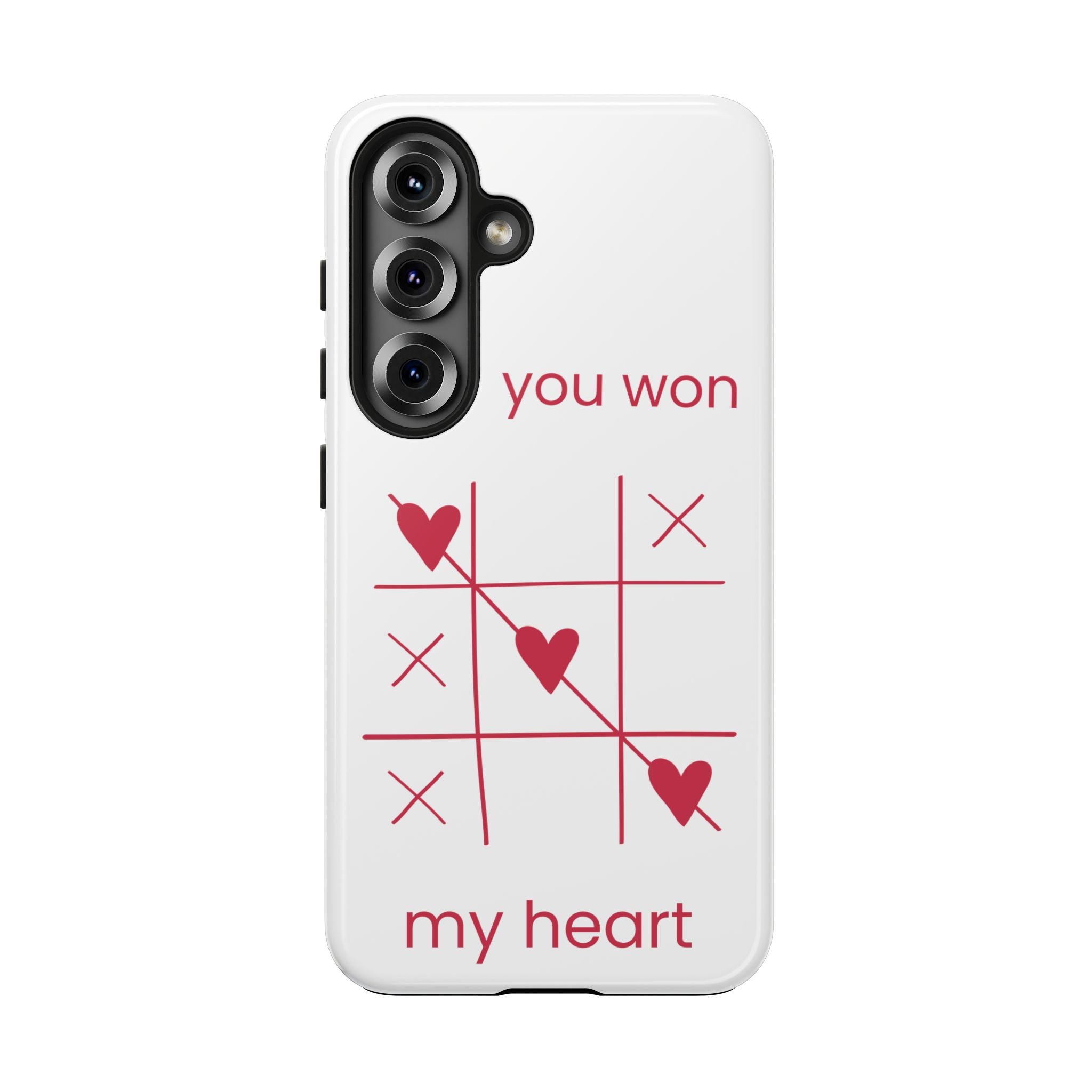 Tough Phone Case — "You Won My Heart" Tic-Tac-Toe Valentine Phone Cover