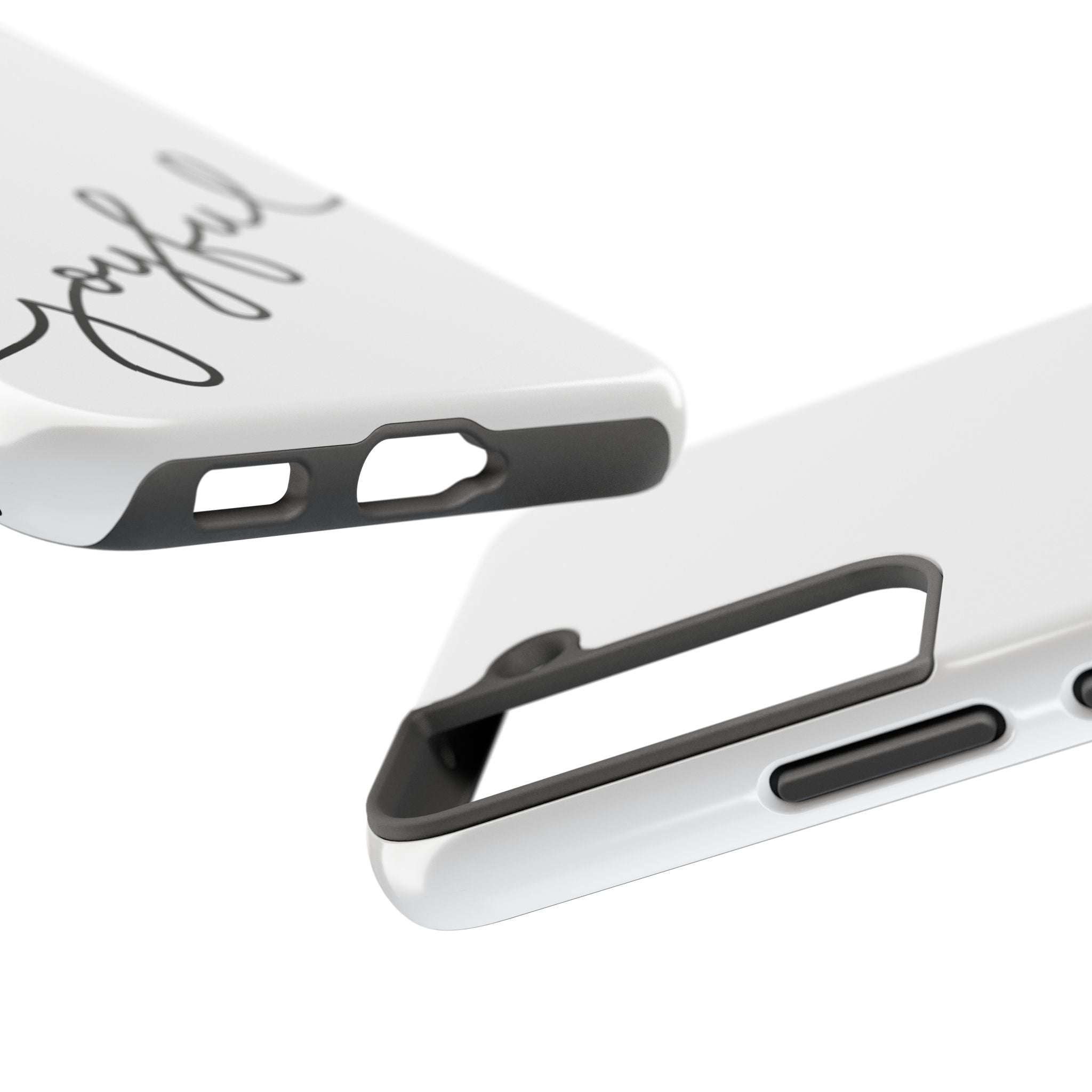 Joyful Tough Phone Case — Minimal Script Protective Phone Cover