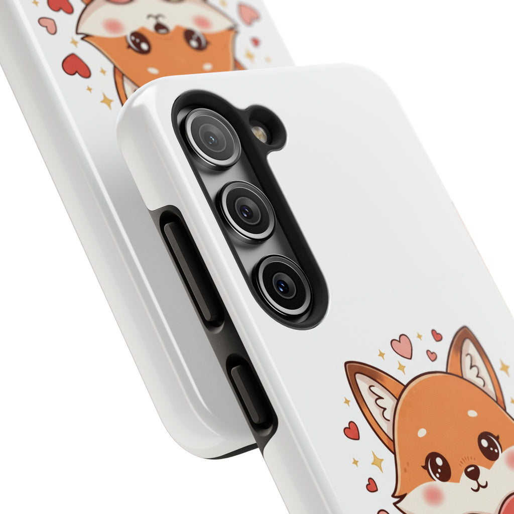 Phone Case — Cute Valentine Fox 'Be Mine' Protective Tough Case