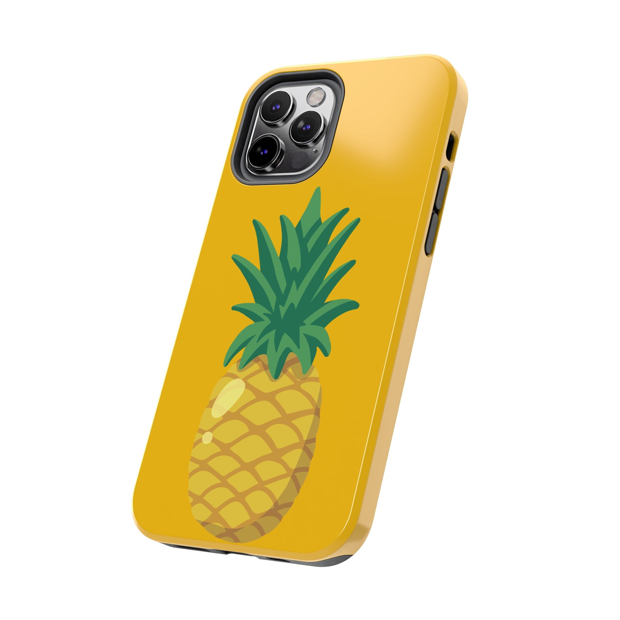 Pineapple Tough Phone Case — Bright Yellow Protective Phone Cover