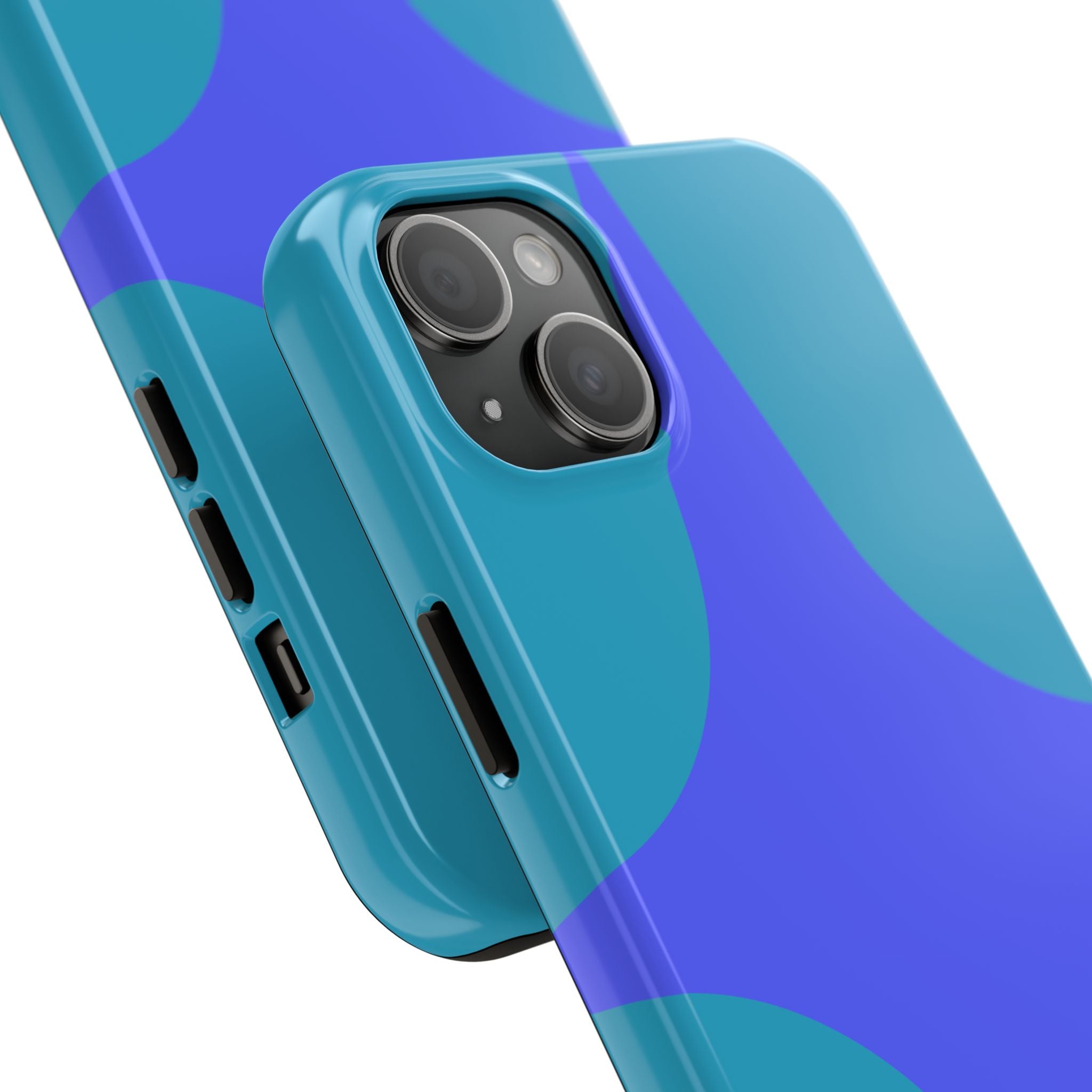 Teal & Indigo Starburst Tough Phone Case — Durable Protective Phone Case