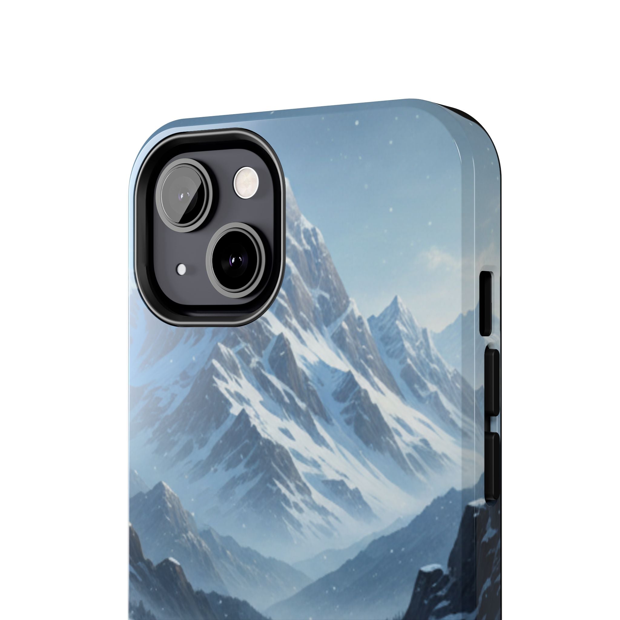 Tough Phone Case — Snowy Mountain Cabin Landscape Protective Phone Cover