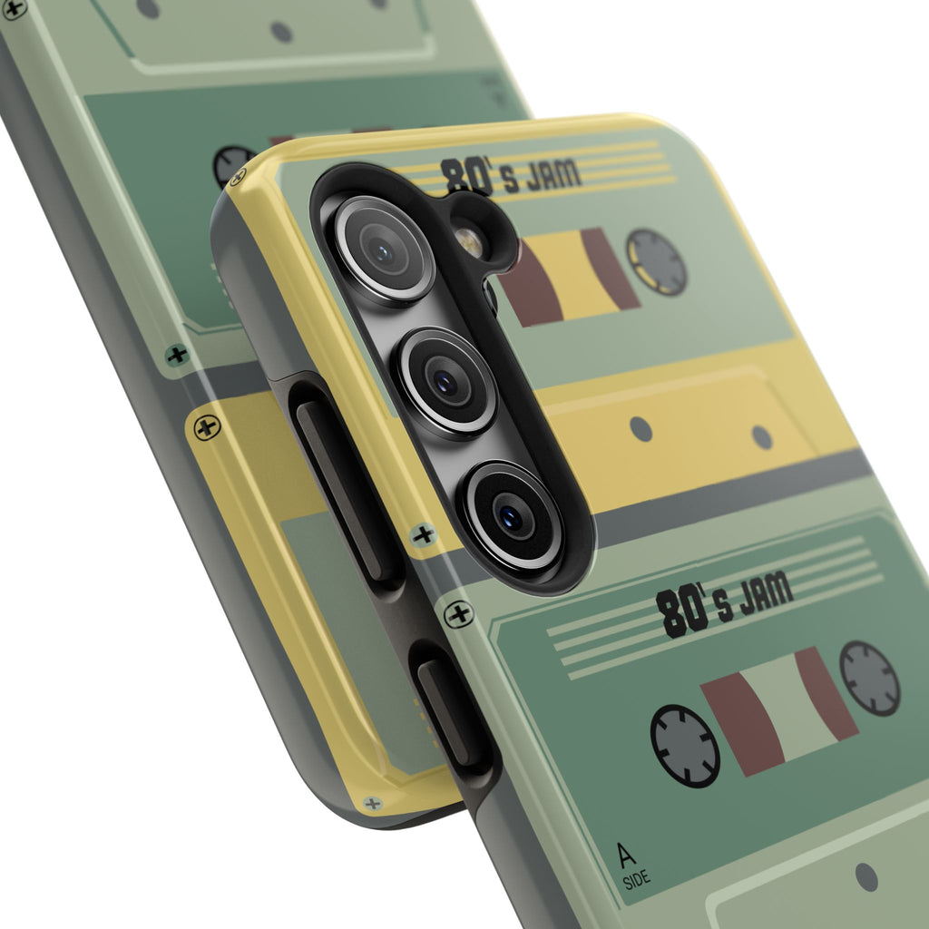 Retro 80s Cassette Tough Phone Case — "80's Jam" Vintage Tape Design