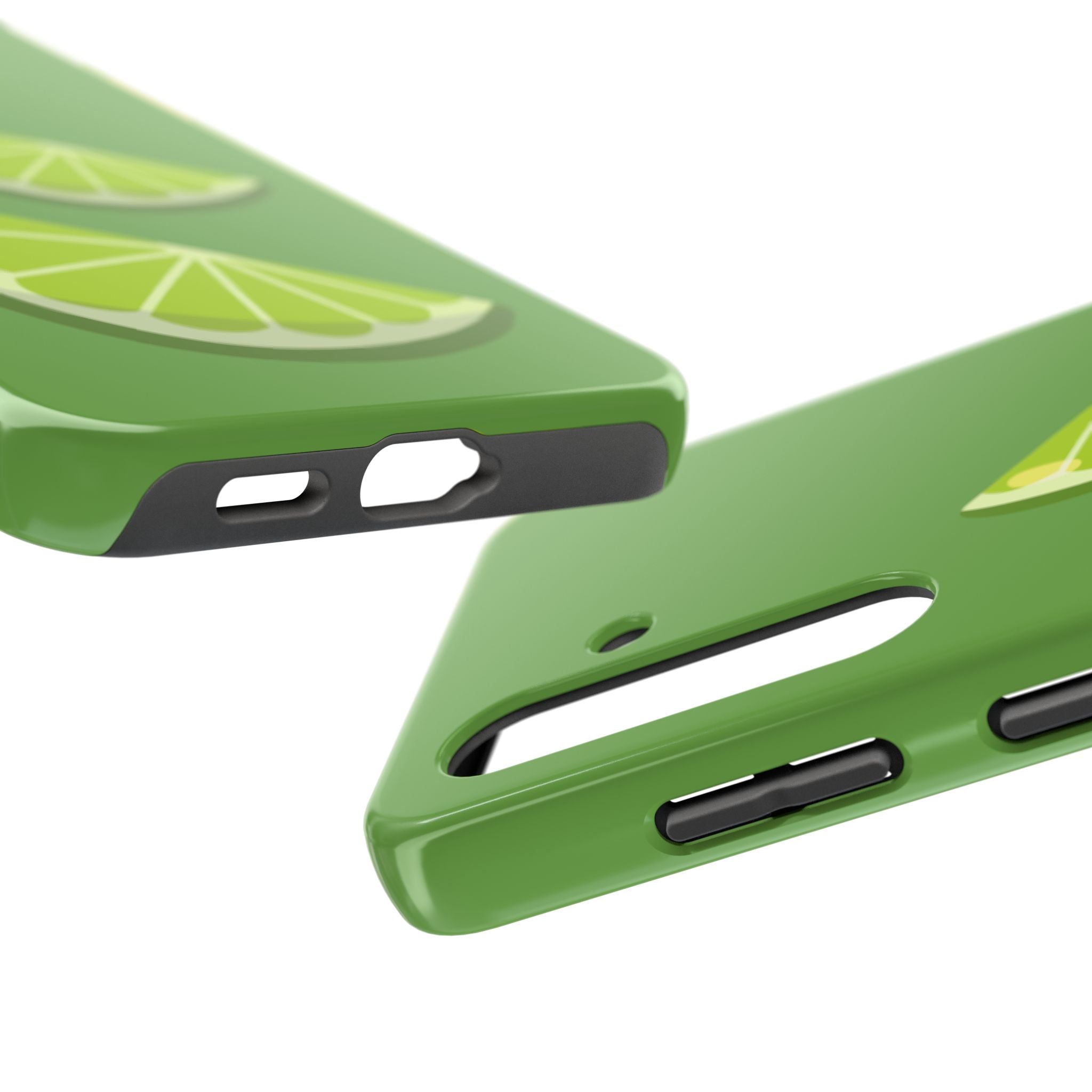 Lime Slice Tough Phone Case — Bright Green Citrus Protective Cover