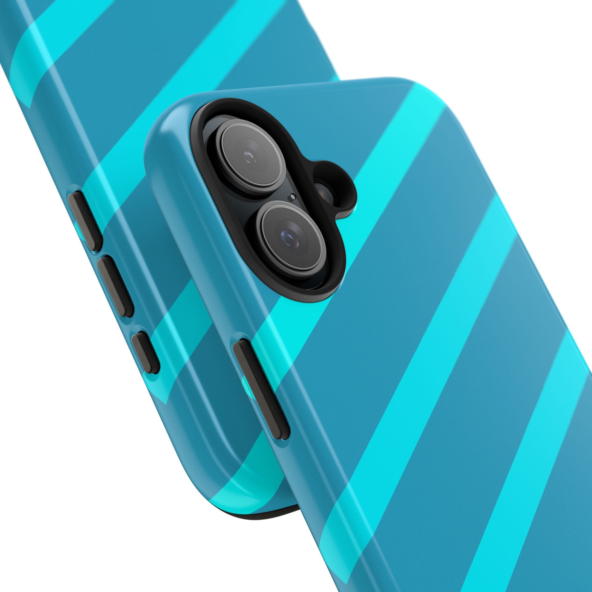 Tough Phone Case — Blue Diagonal Stripe Shockproof Cover