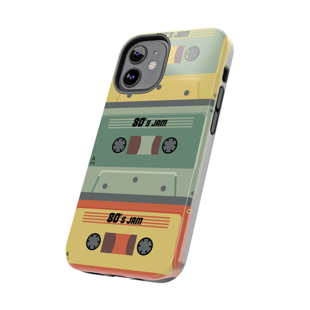 Retro 80s Cassette Tough Phone Case — "80's Jam" Vintage Tape Design