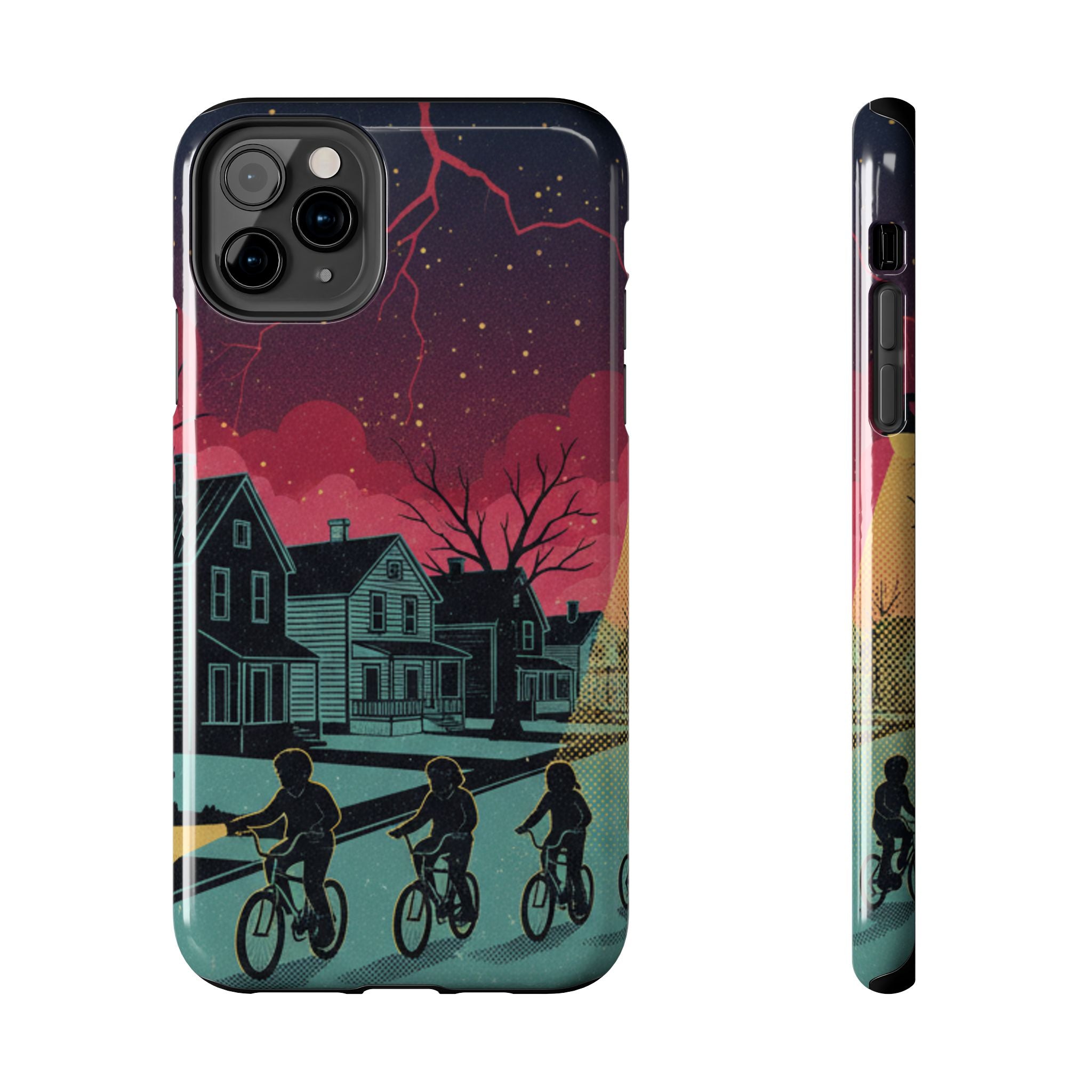 Tough Phone Case — Nostalgic Night Bike Ride Sky Design