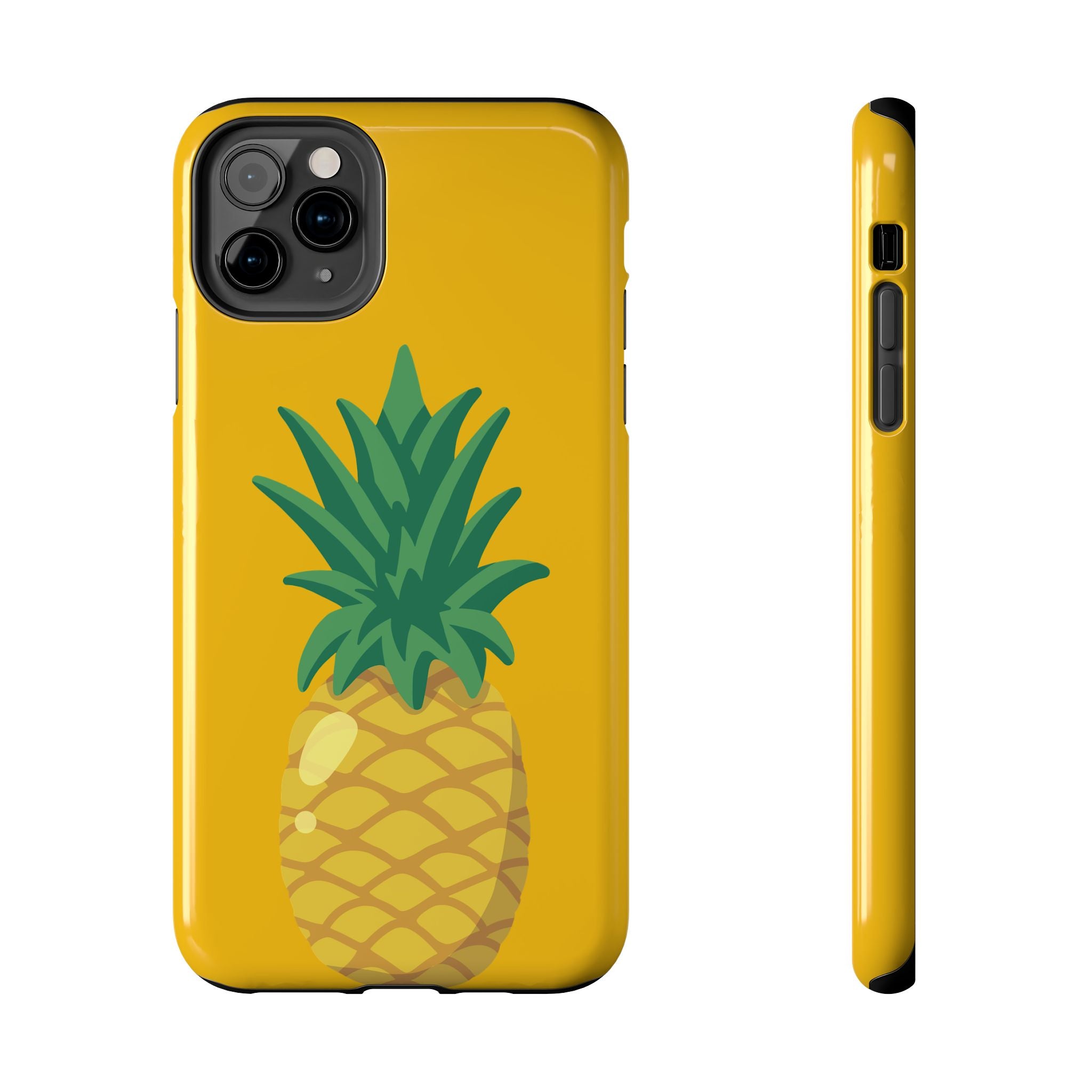 Pineapple Tough Phone Case — Bright Yellow Protective Phone Cover