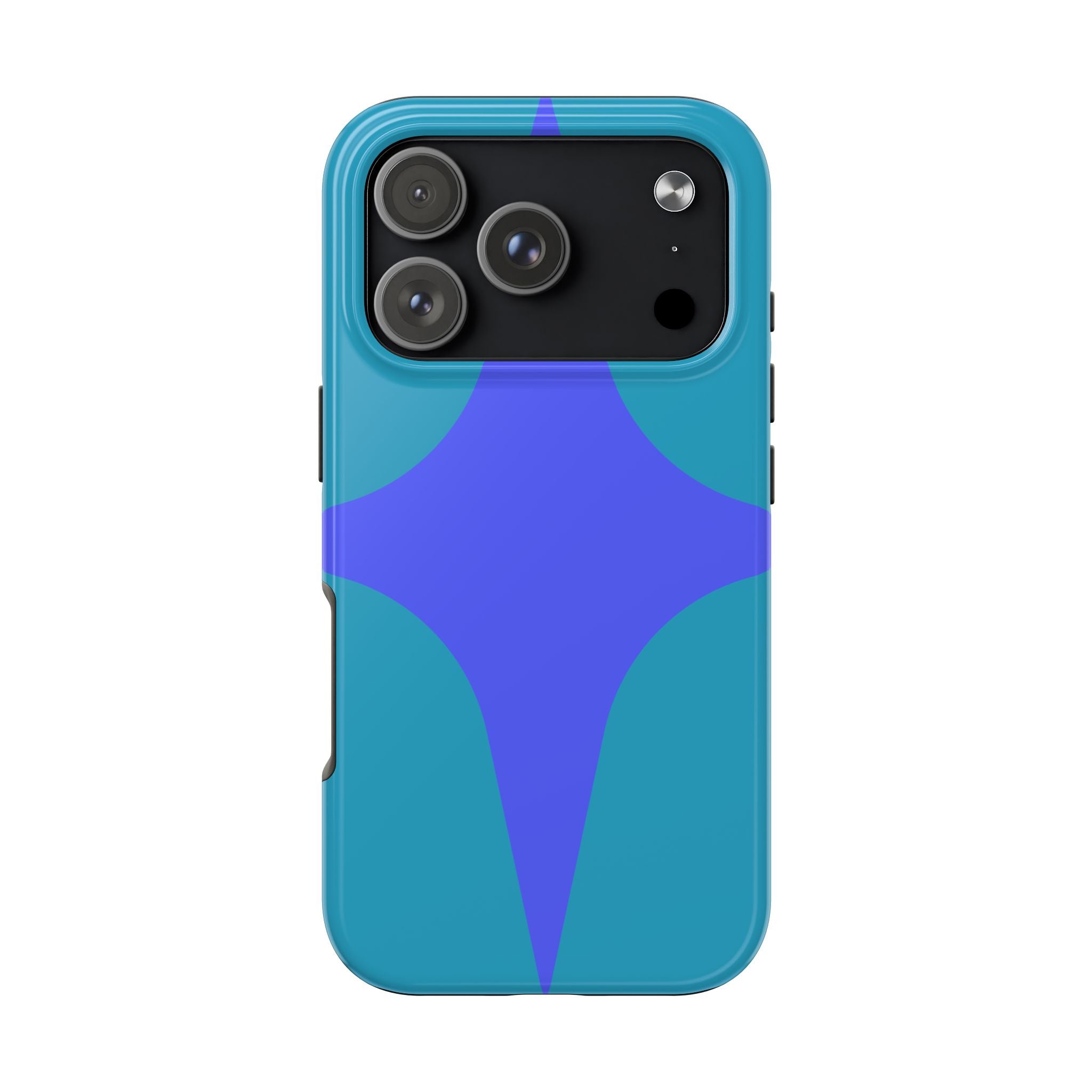 Teal & Indigo Starburst Tough Phone Case — Durable Protective Phone Case