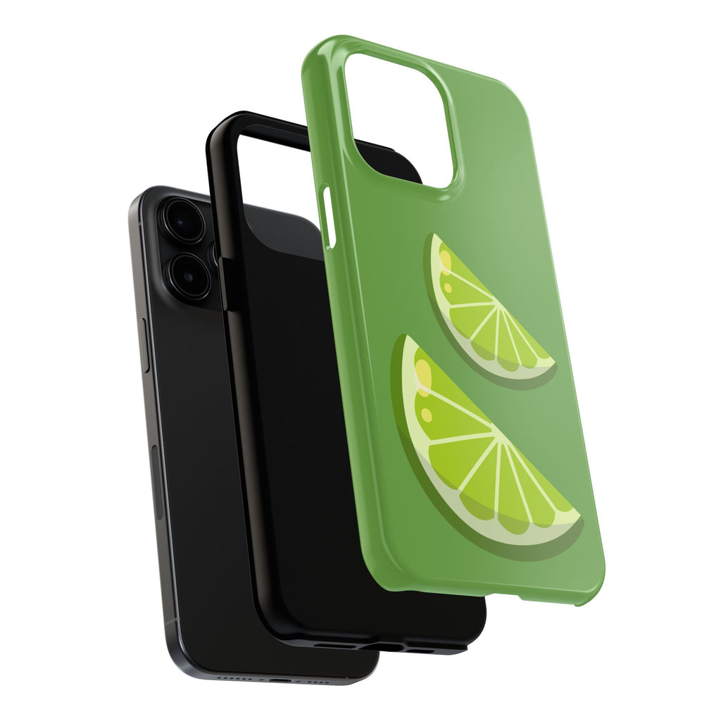 Lime Slice Tough Phone Case — Bright Green Citrus Protective Cover