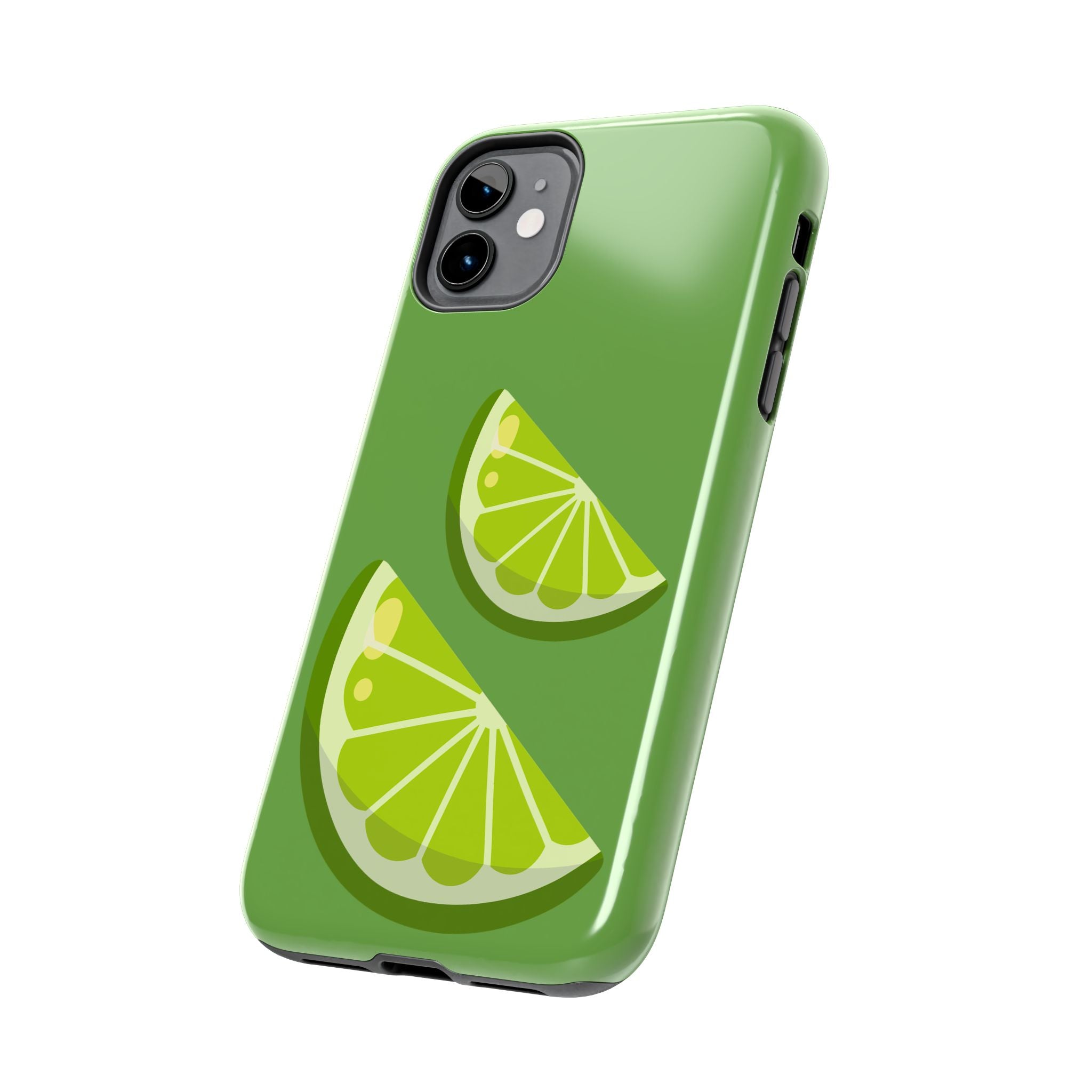 Lime Slice Tough Phone Case — Bright Green Citrus Protective Cover