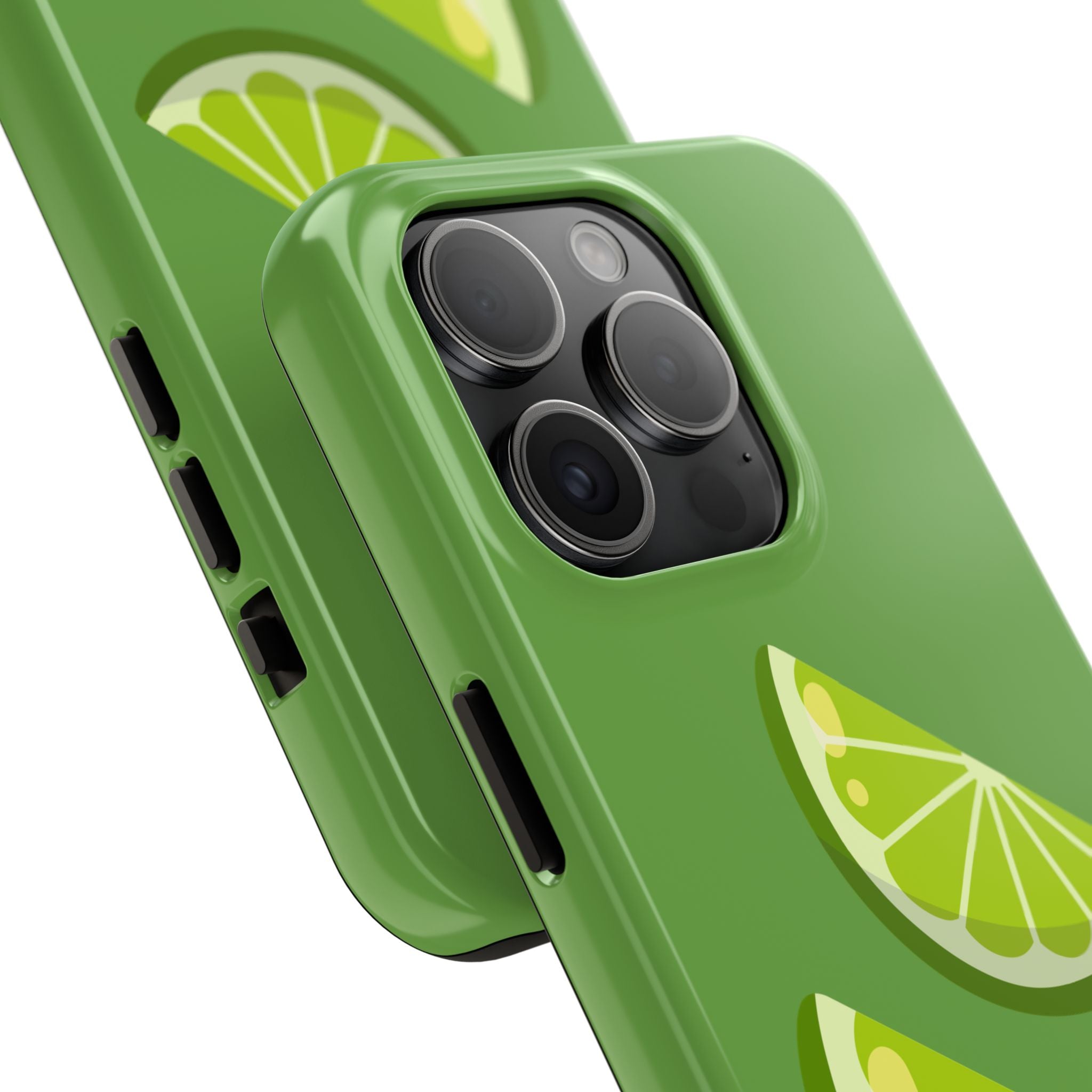 Lime Slice Tough Phone Case — Bright Green Citrus Protective Cover