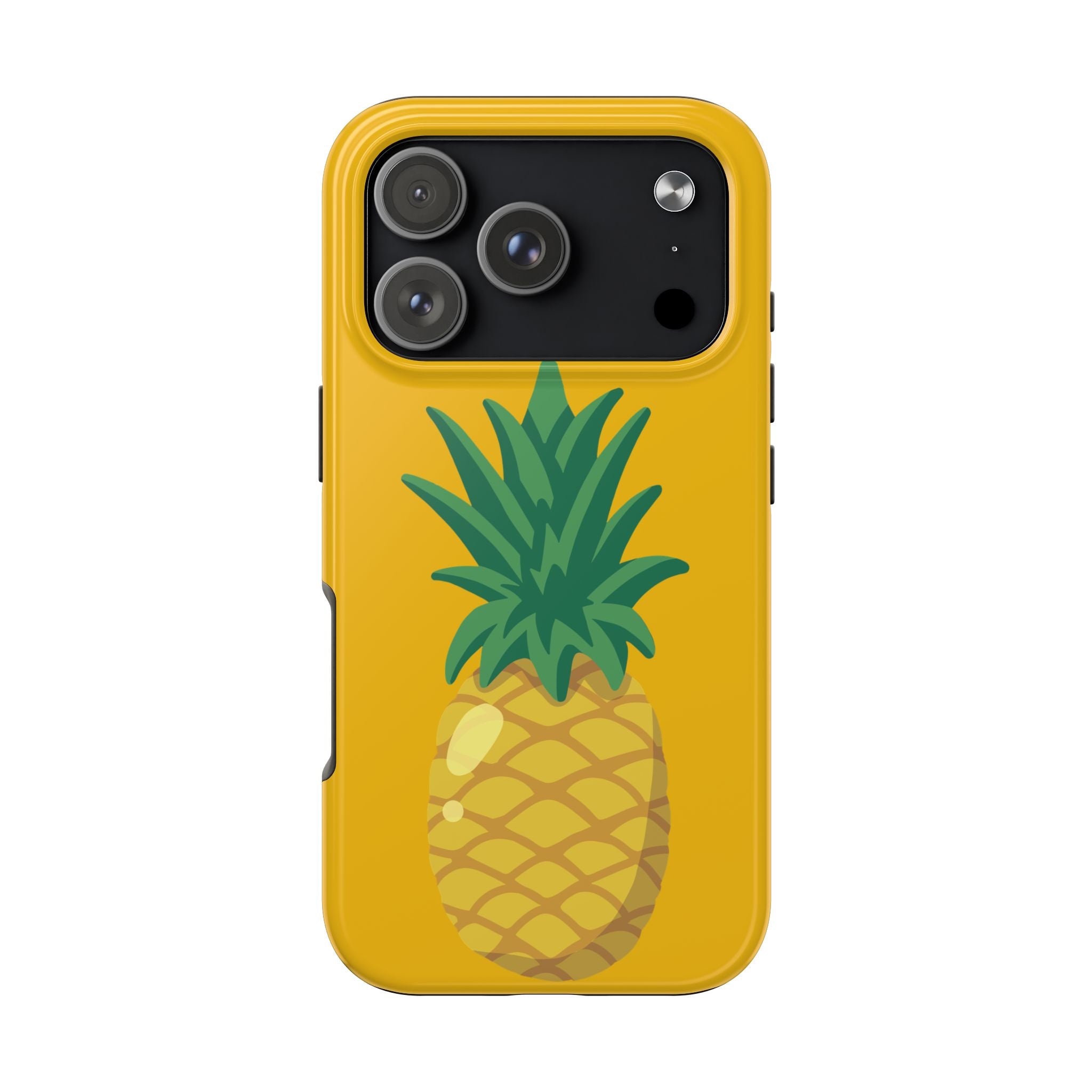 Pineapple Tough Phone Case — Bright Yellow Protective Phone Cover
