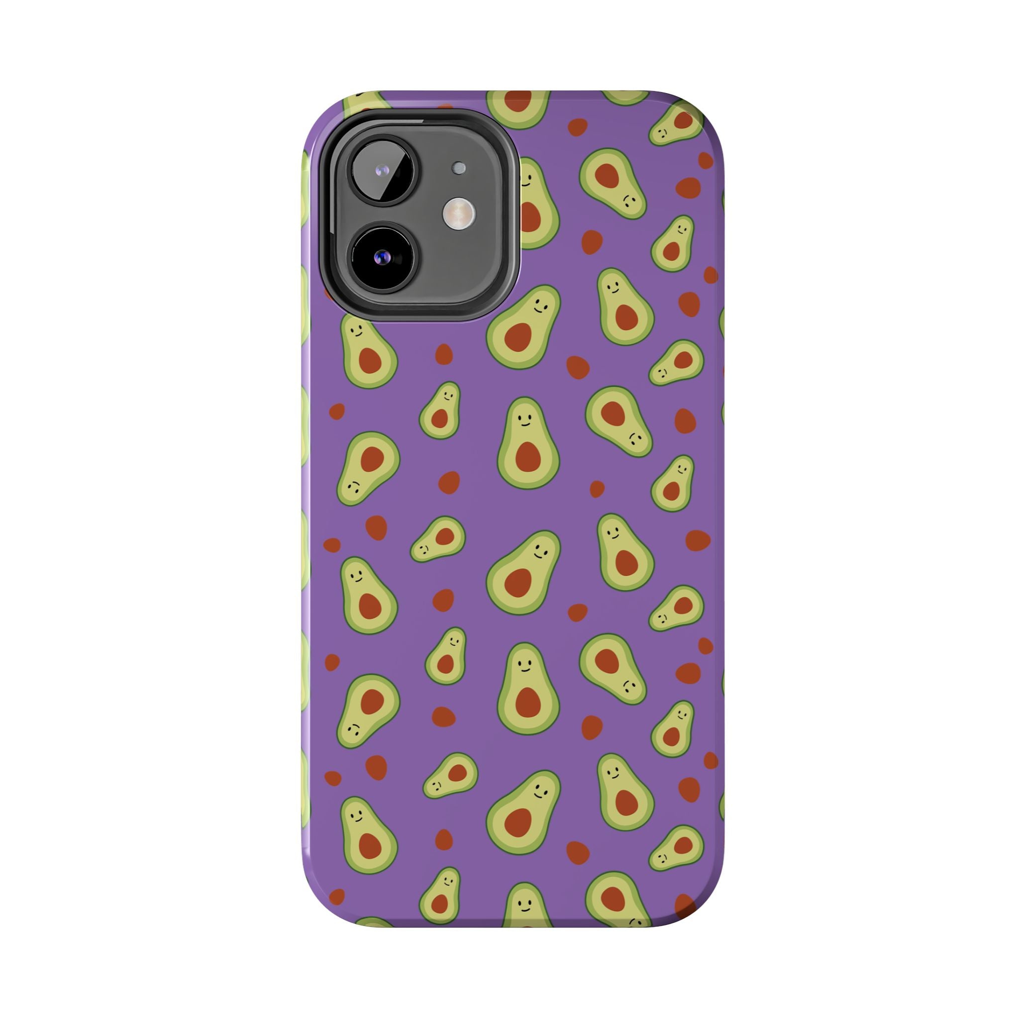 Avocado Pattern Tough Phone Case — Cute Purple Avocado Phone Cover