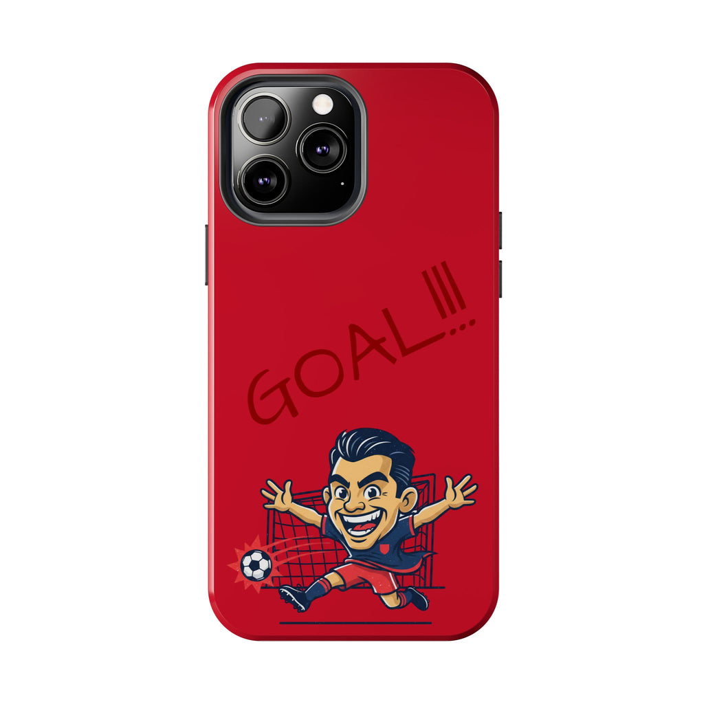 Phone Case — 'GOAL!!!' Cartoon Soccer Player Tough Protective Case