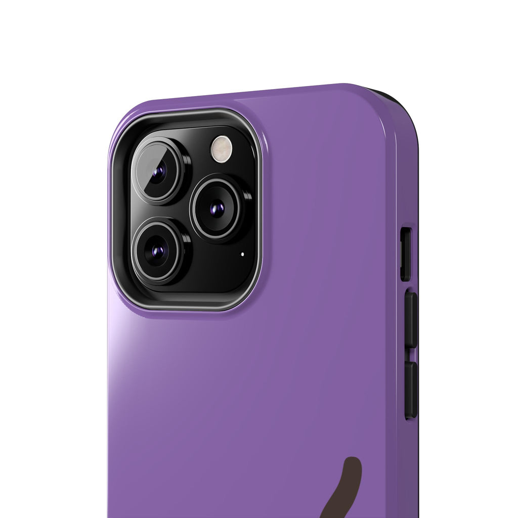 Purple Cute Cat-in-Bread Tough Phone Case — Cute Cat Heart Design