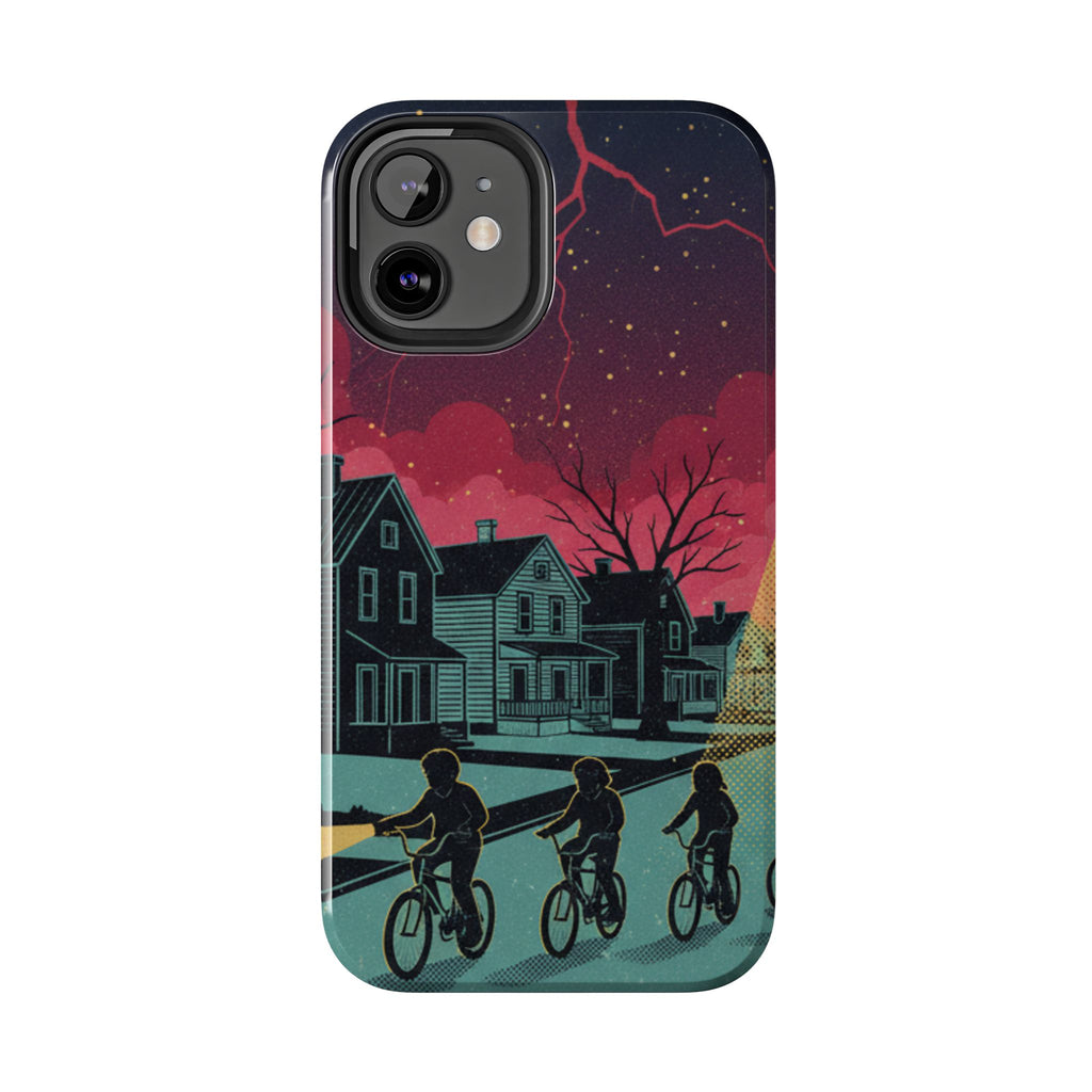 Tough Phone Case — Nostalgic Night Bike Ride Sky Design