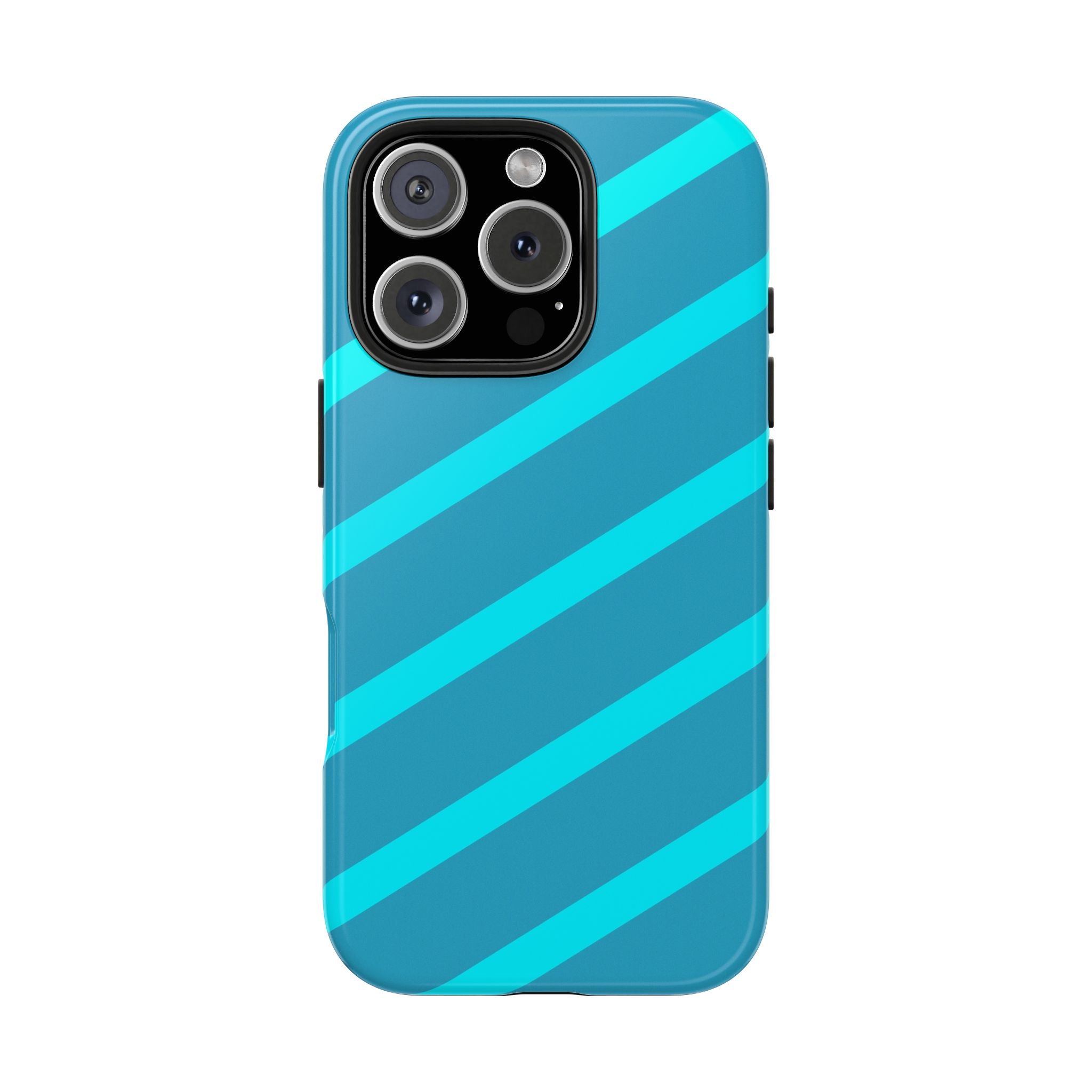 Tough Phone Case — Blue Diagonal Stripe Shockproof Cover