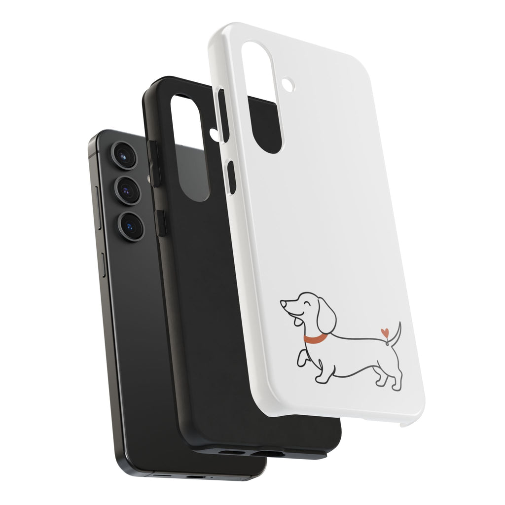 Dachshund Heart Tough Phone Case – Cute Wiener Dog Protective Phone Cover