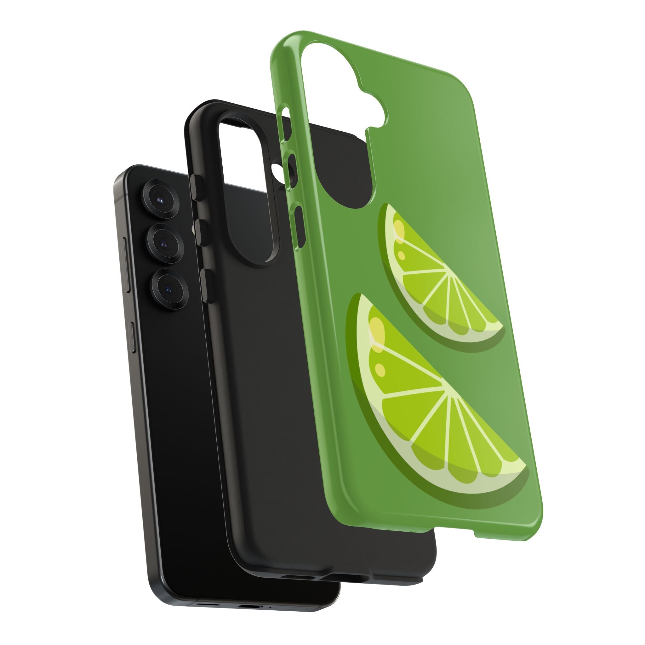 Lime Slice Tough Phone Case — Bright Green Citrus Protective Cover