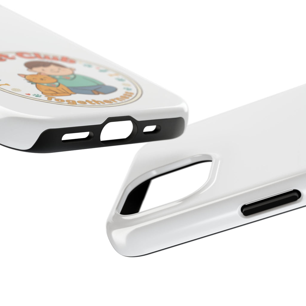 Pet Club Tough Phone Case — Cute Boy & Cat Illustration, "Togetherness" Design