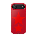 Red Star Tough Phone Case — Dual-Star Protective iPhone Cover