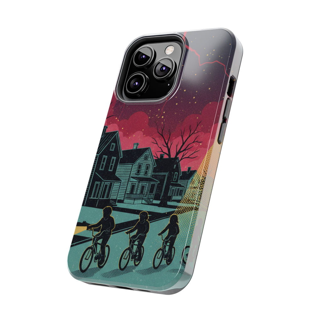 Tough Phone Case — Nostalgic Night Bike Ride Sky Design