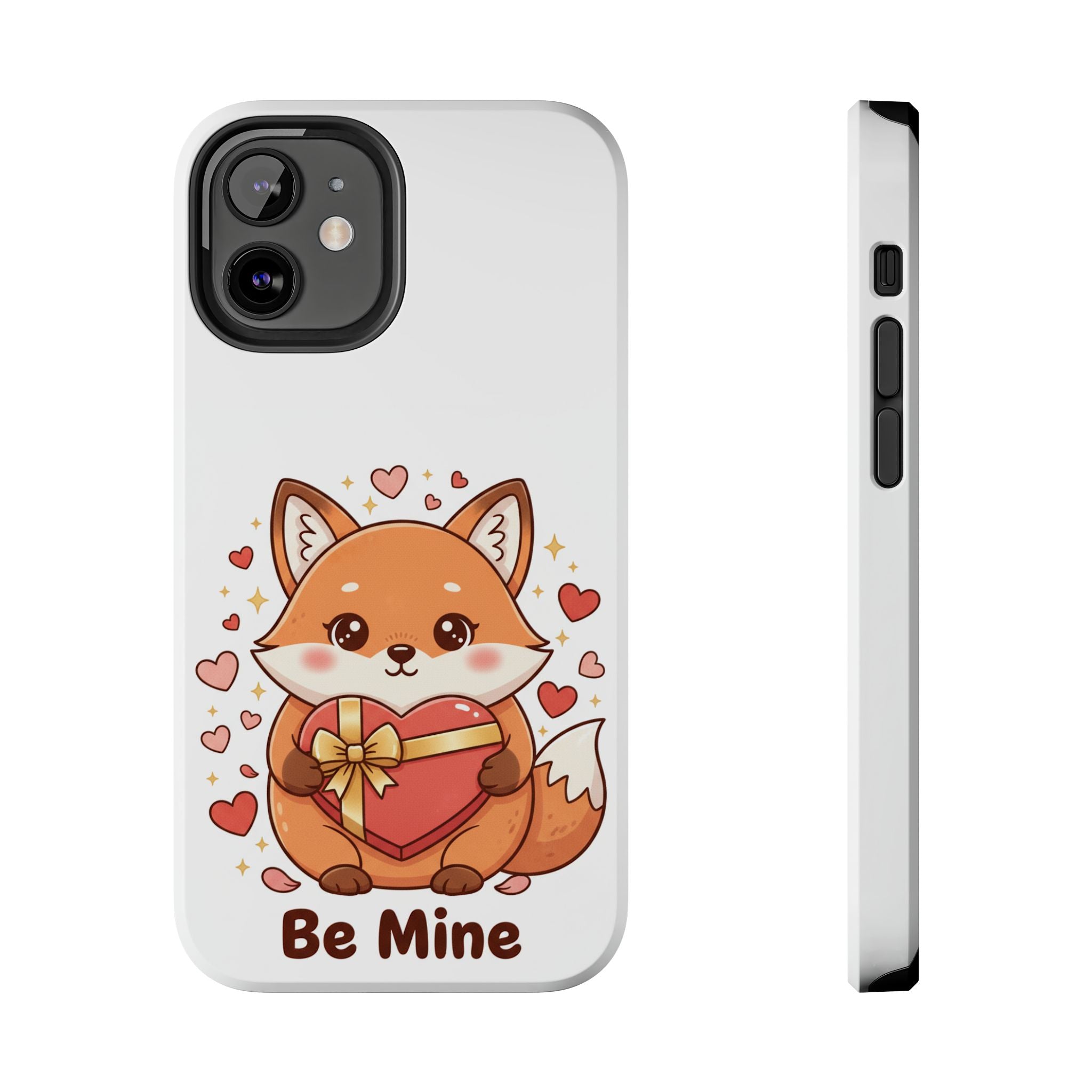 Phone Case — Cute Valentine Fox 'Be Mine' Protective Tough Case