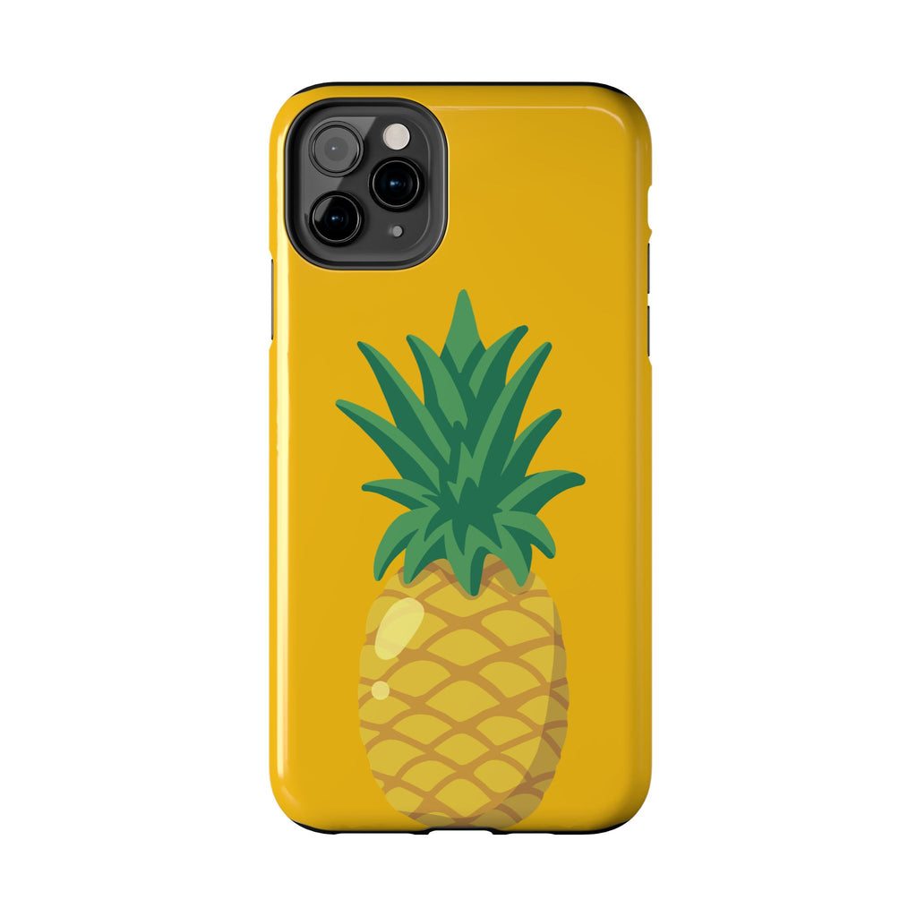 Pineapple Tough Phone Case — Bright Yellow Protective Phone Cover